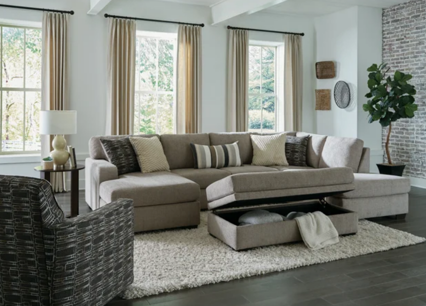 BH1674-SEC-2109-15 | 2 PC Sectional | Bri Pewter Behold