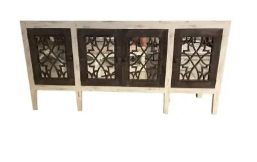 Haven 80" Console ash/jeswhite with mirrors Vintage LLC