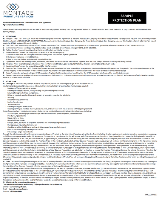 Furniture Protection Plan Premium