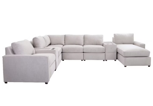 490 MC/49025/22/11/75(x3)  United 7 PC Sectional Grey