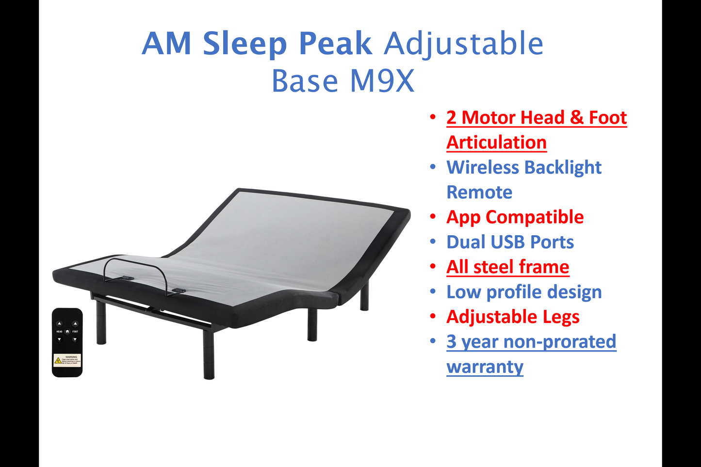 Sierra Sleep King Adjustable Base M9X742