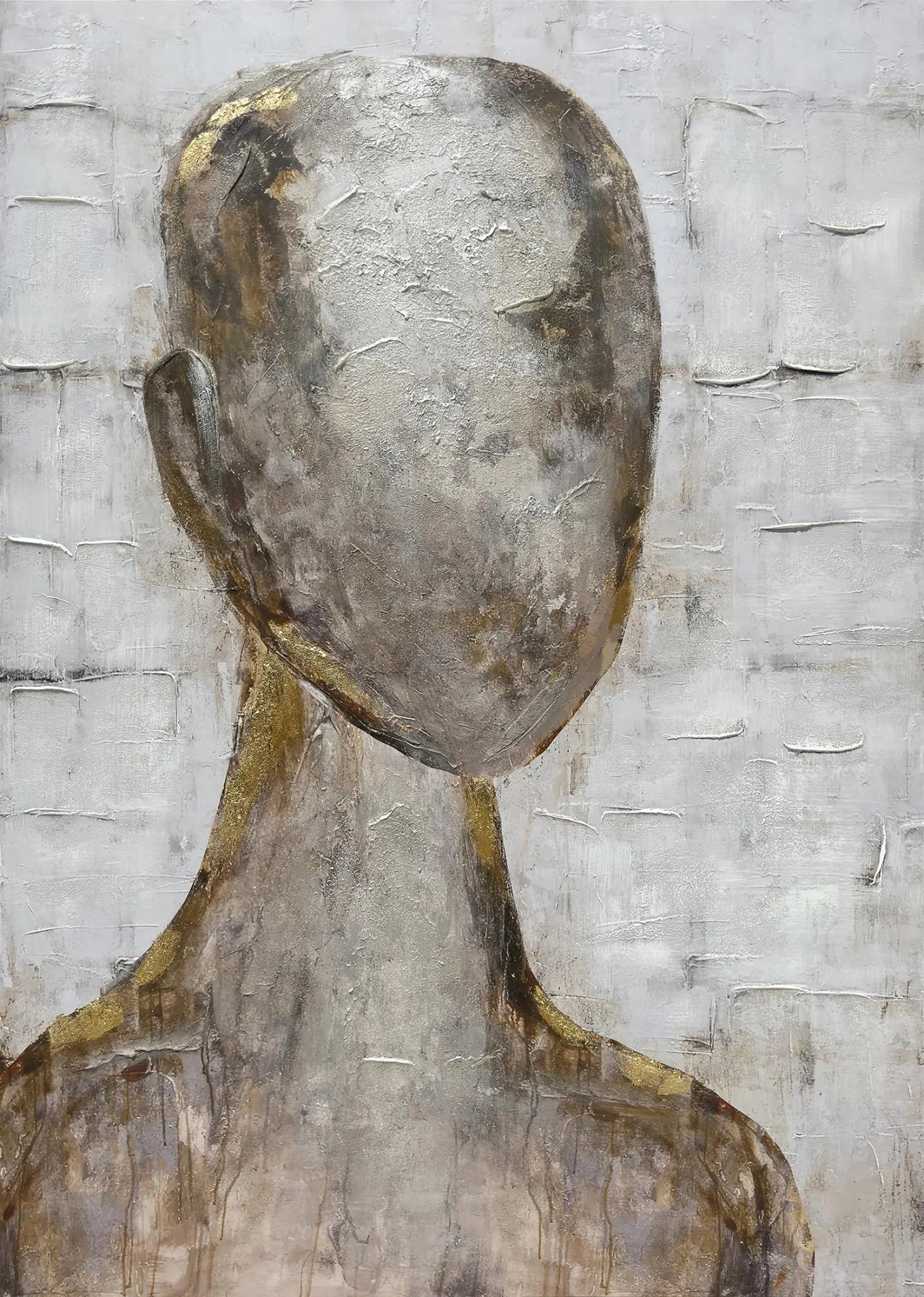 TT1978 No Face Silver Background   50x70 Classy Art