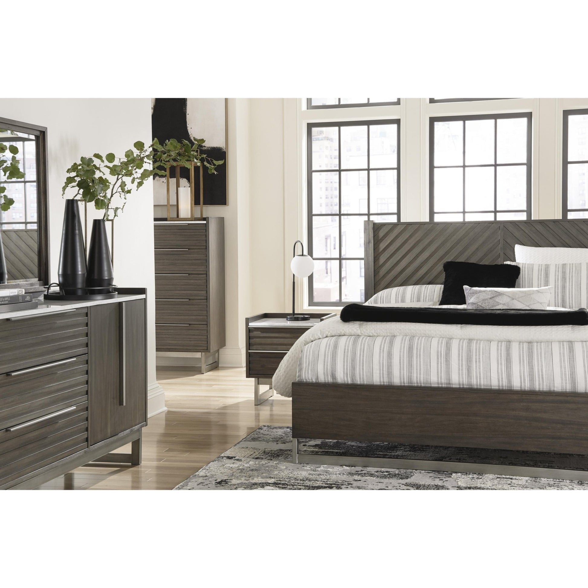 Ashley Arkenton B786B4 King Panel Bed - American Furniture of Slidell