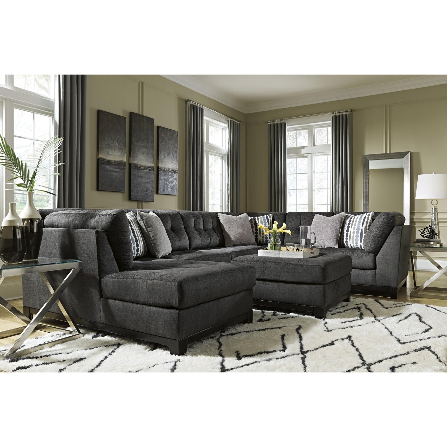 Ashley Reidshire 67622S1 3 pc Sectional with Chaise - American Furniture of Slidell
