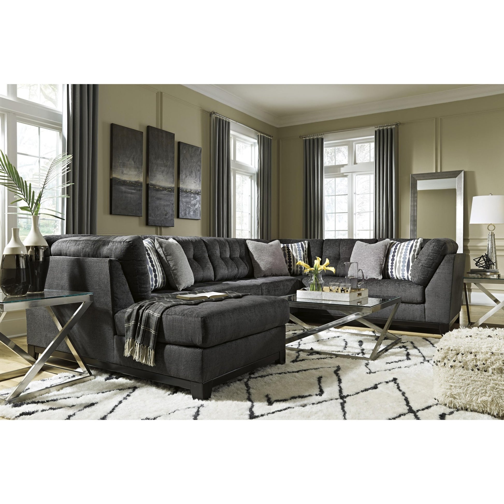 Ashley Reidshire 67622S1 3 pc Sectional with Chaise - American Furniture of Slidell