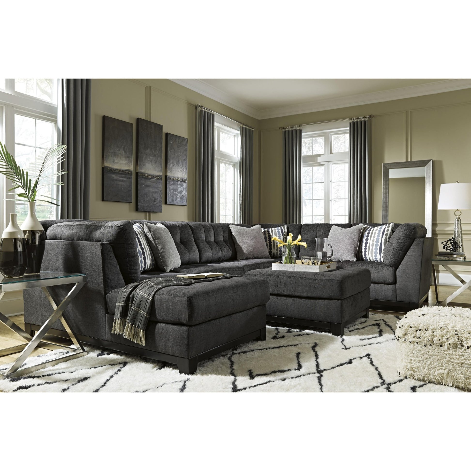 Ashley Reidshire 67622S1 3 pc Sectional with Chaise - American Furniture of Slidell
