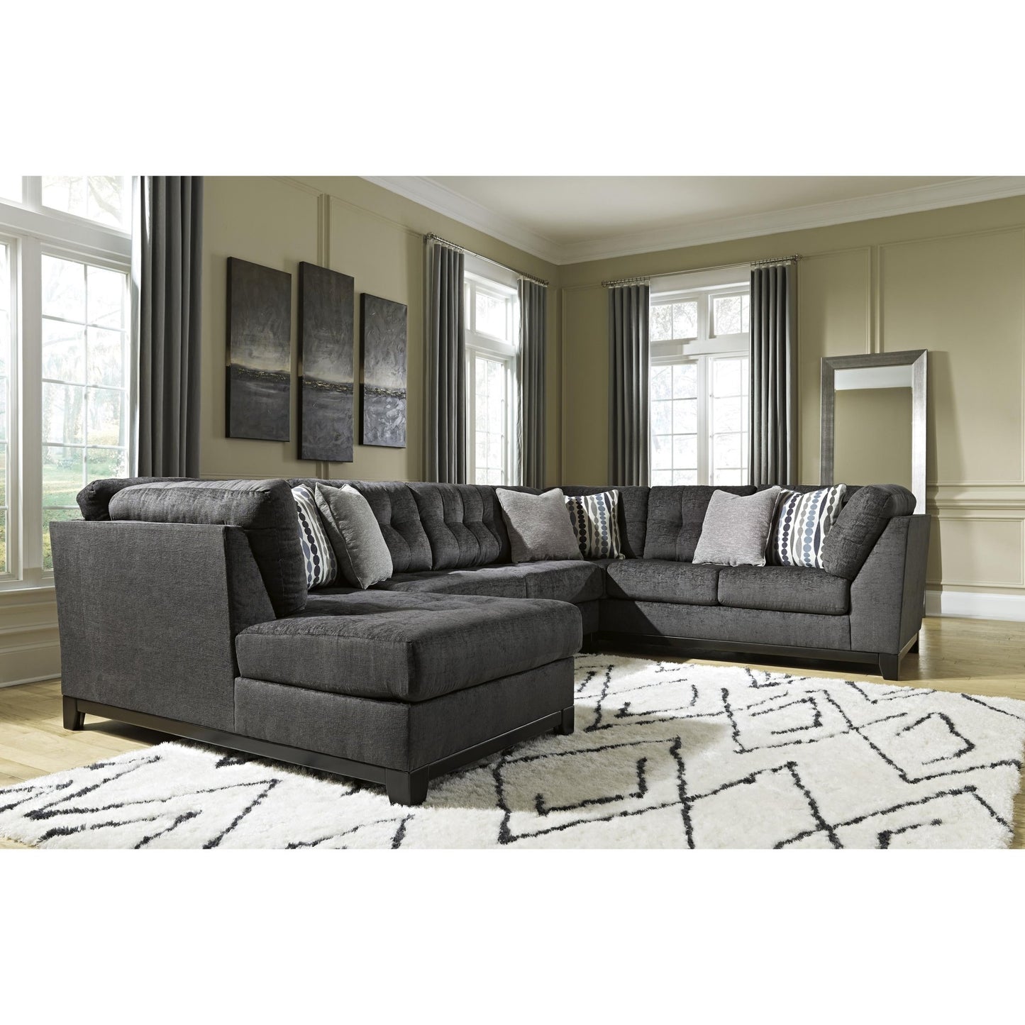 Ashley Reidshire 67622S1 3 pc Sectional with Chaise - American Furniture of Slidell