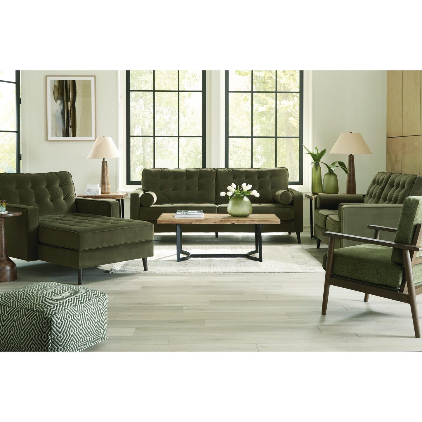 Ashley Reveon Lakes Stationary Fabric Loveseat 2640435 - American Furniture of Slidell