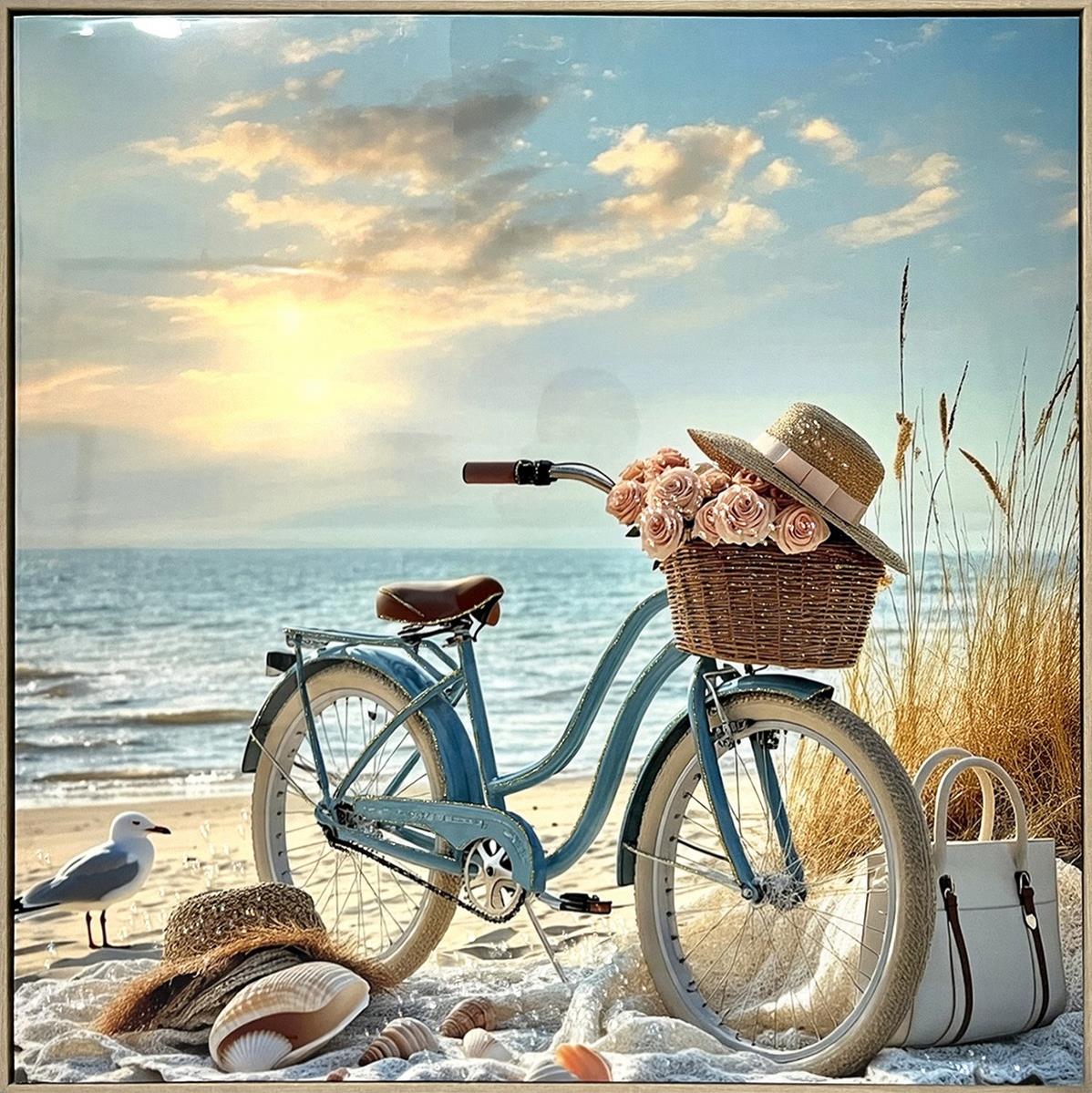 BA3440 "Seaside Journey"Gloss Canvas in Frame 32″ x 32″ - American Furniture of Slidell
