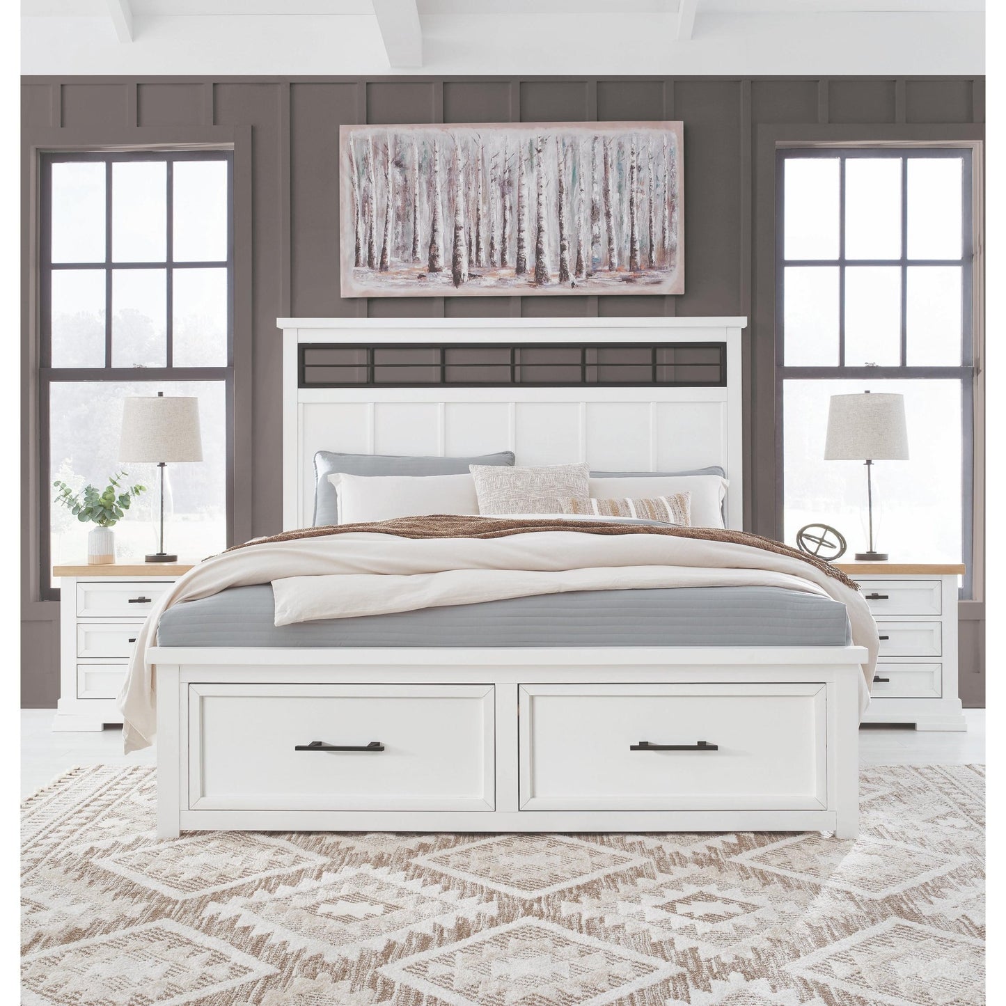 Benchcraft Ashbryn B844B2 Queen Panel Storage Bed - American Furniture of Slidell
