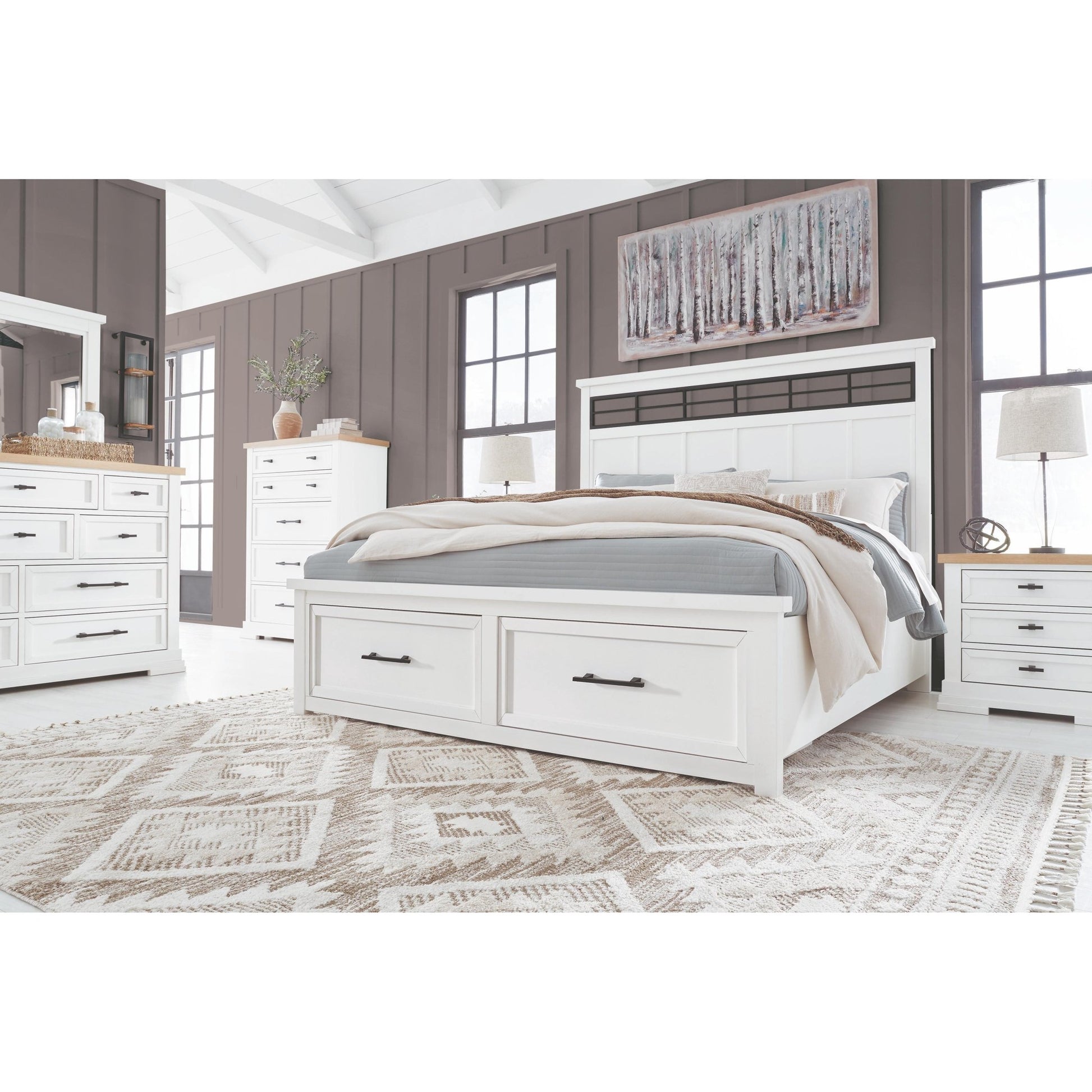 Benchcraft Ashbryn B844B2 Queen Panel Storage Bed - American Furniture of Slidell