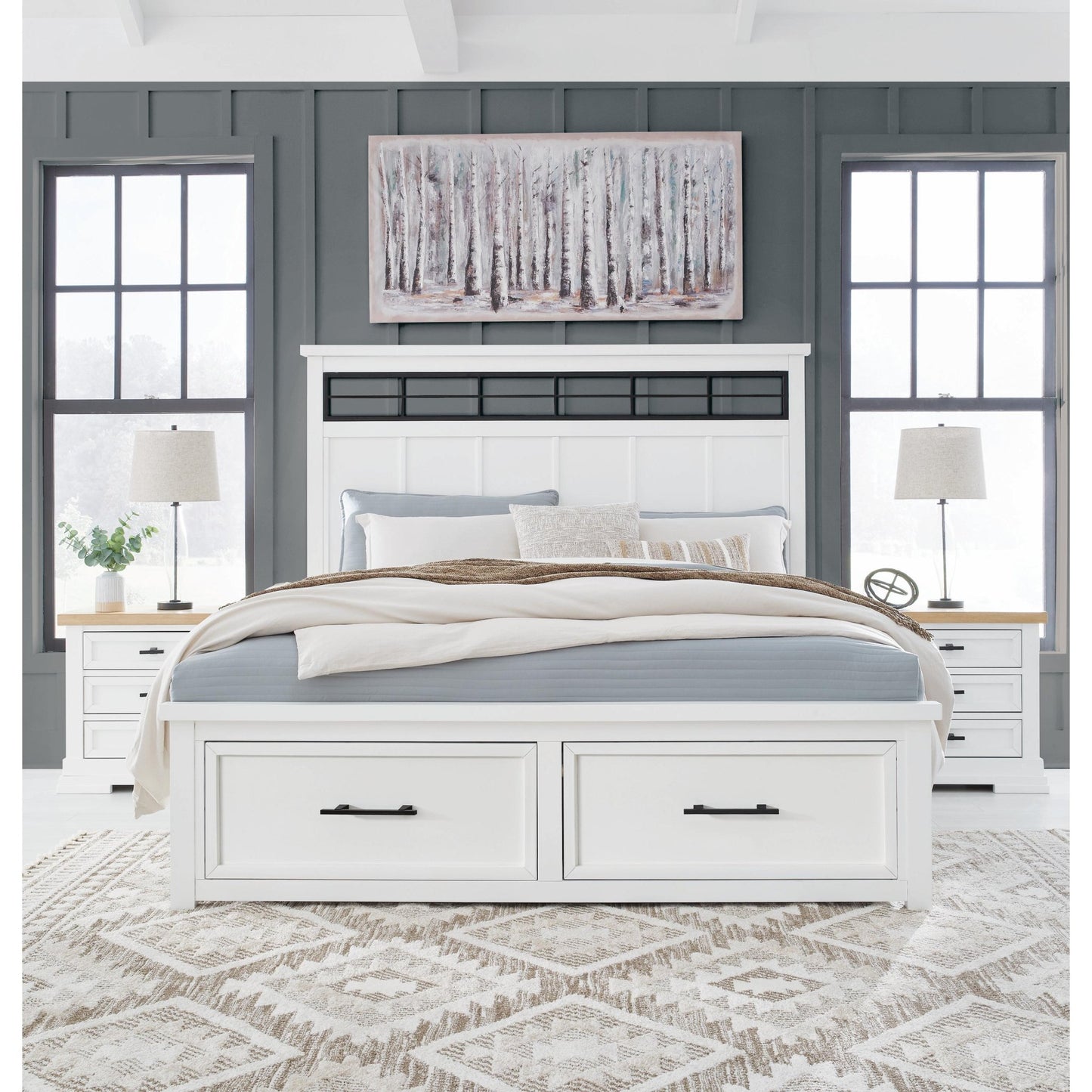 Benchcraft Ashbryn B844B4 King Panel Storage Bed - American Furniture of Slidell