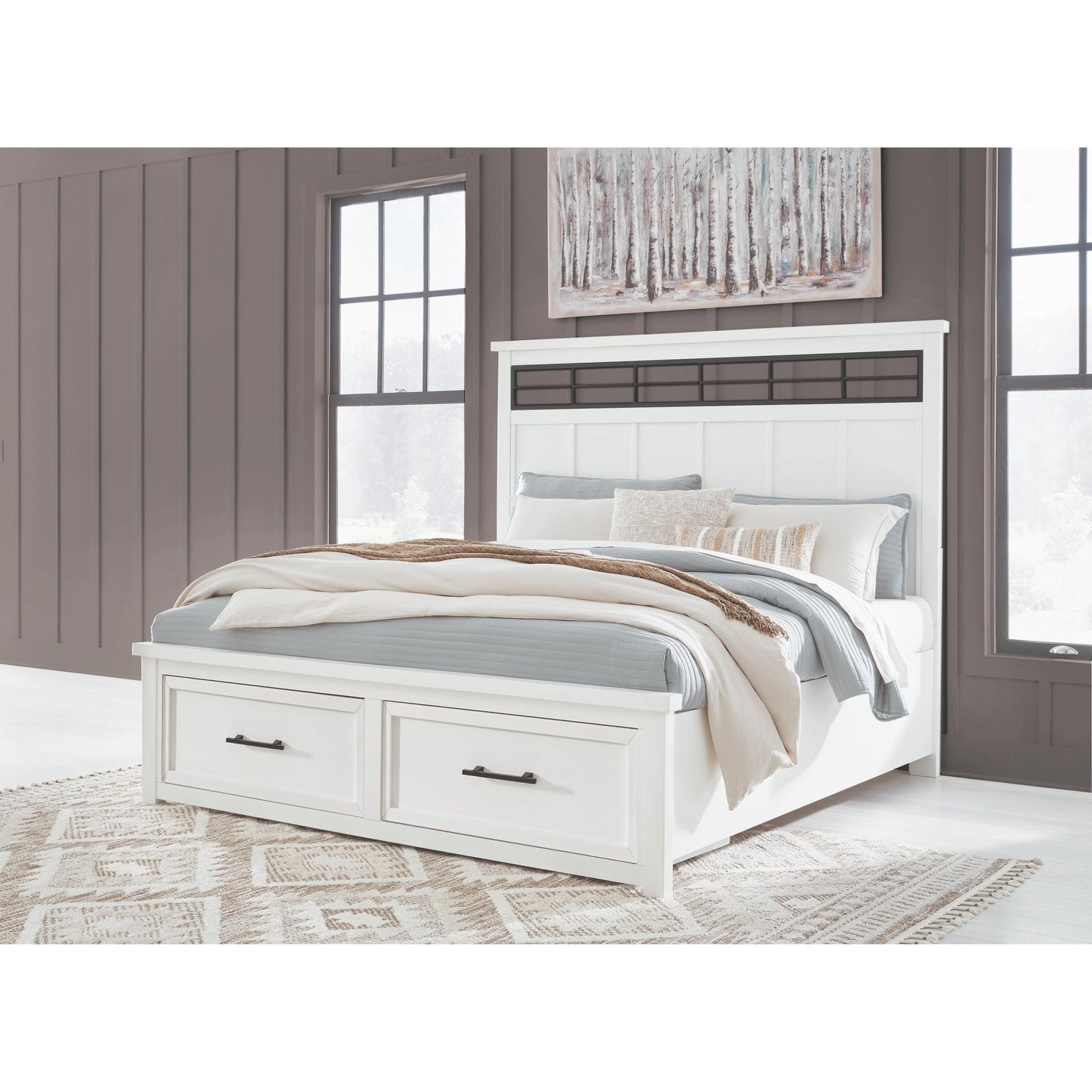 Benchcraft Ashbryn B844B4 King Panel Storage Bed - American Furniture of Slidell