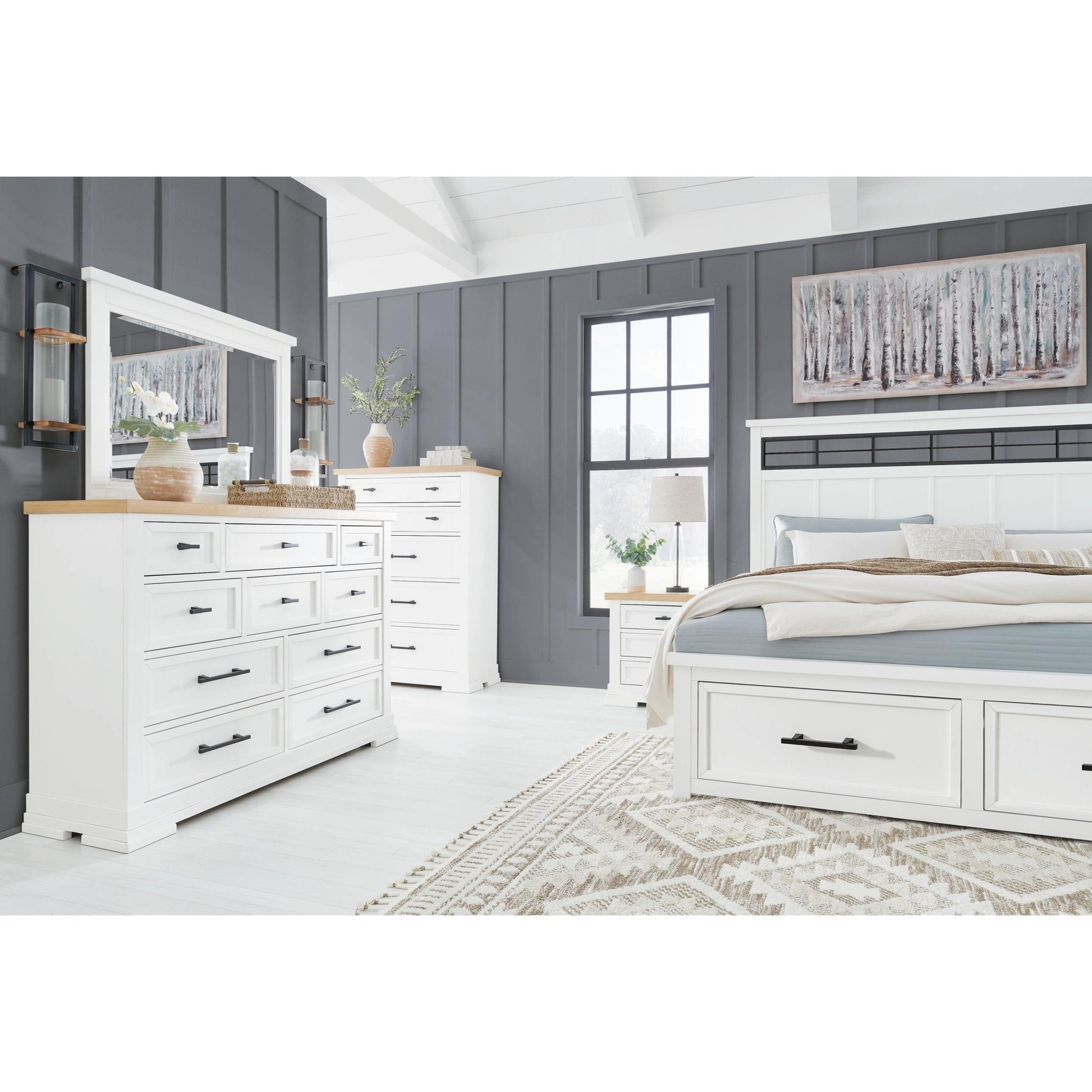 Benchcraft Ashbryn B844B4 King Panel Storage Bed - American Furniture of Slidell