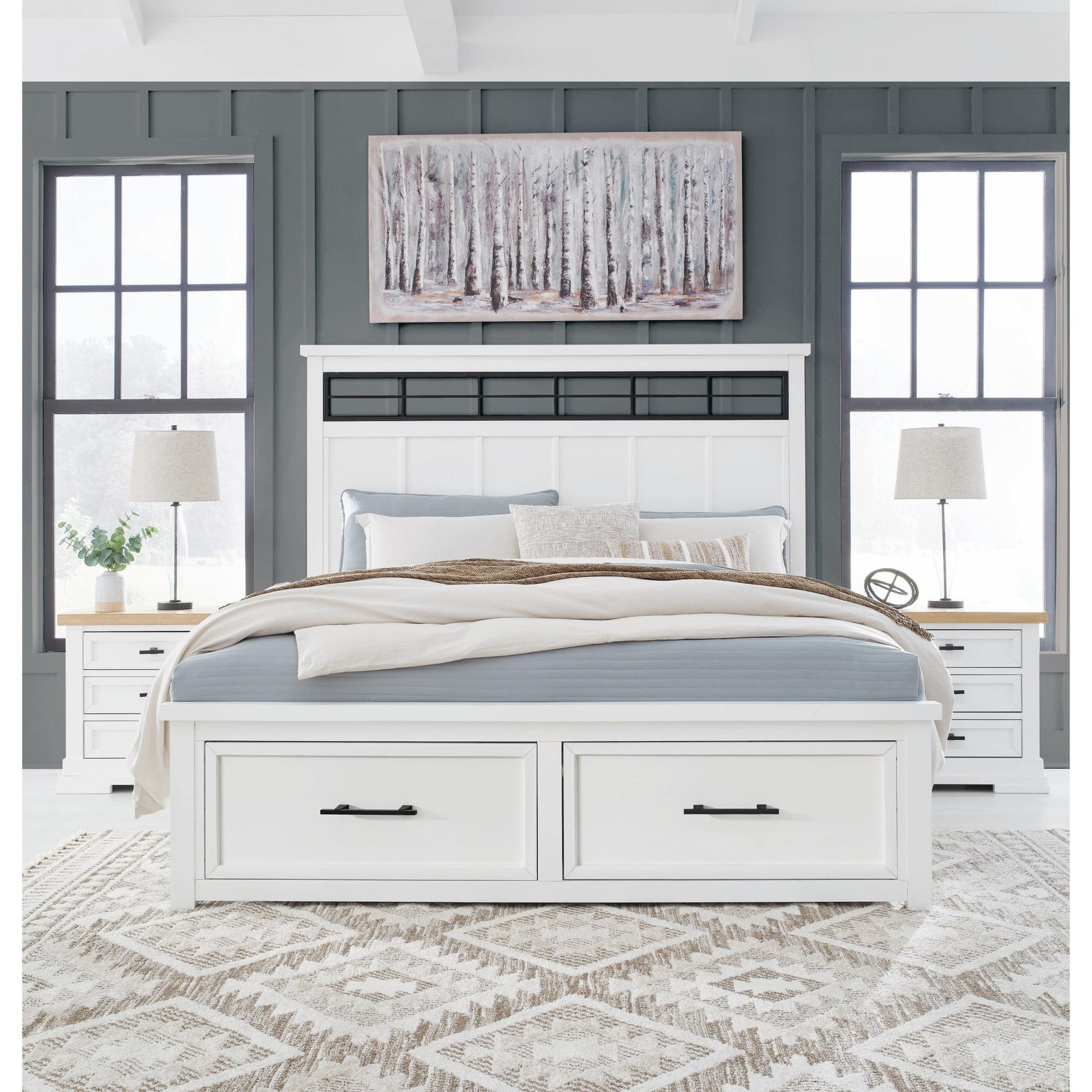 Benchcraft Ashbryn B844B5 California King Panel Storage Bed - American Furniture of Slidell