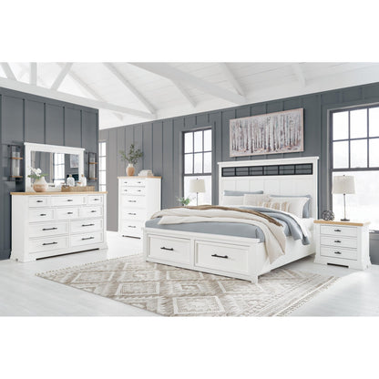 Benchcraft Ashbryn B844B9 6 pc King Panel Storage Bedroom Set - American Furniture of Slidell