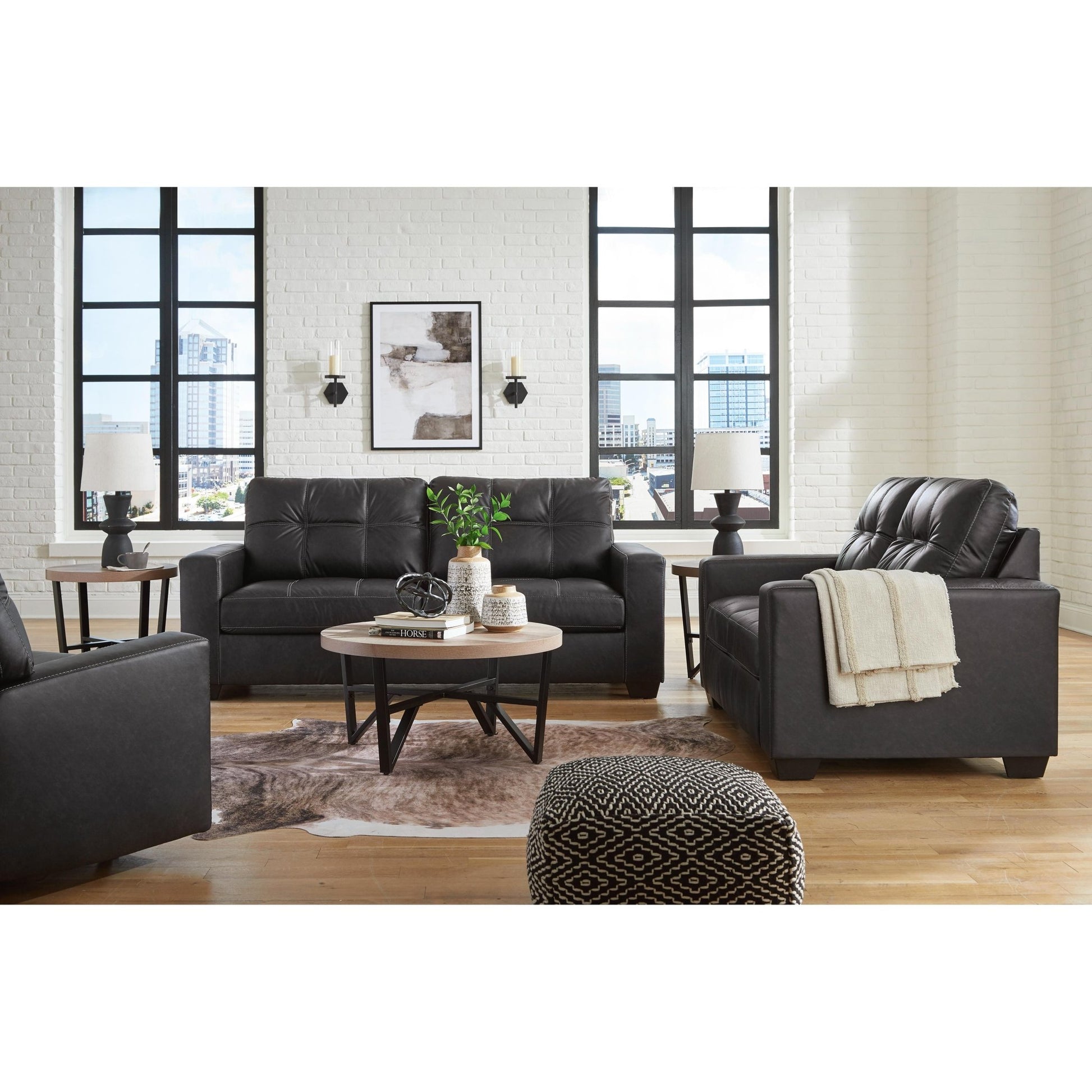 Benchcraft Barlin Mills 17004U2 3 pc Sofa, Loveseat and Recliner Set - American Furniture of Slidell