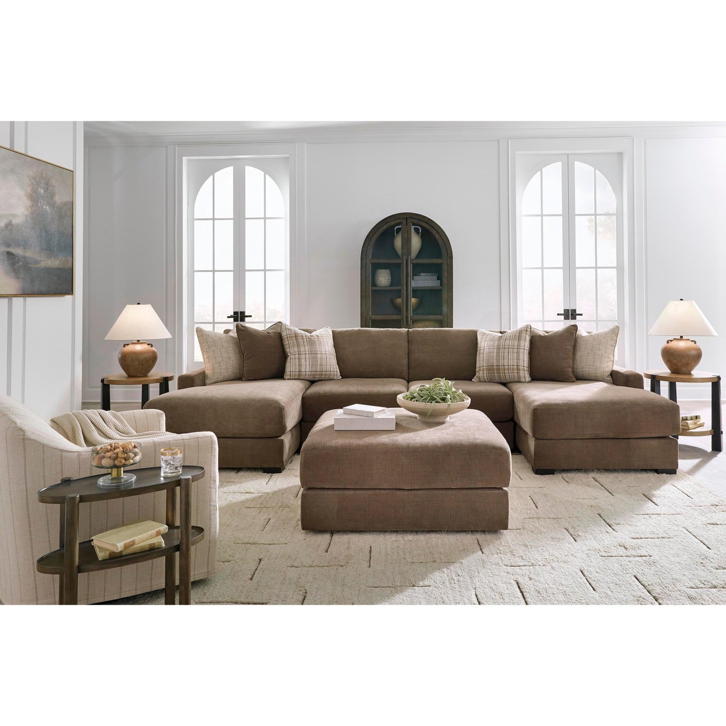 Benchcraft Camellia - Court Fabric Ottoman 6820711 - American Furniture of Slidell
