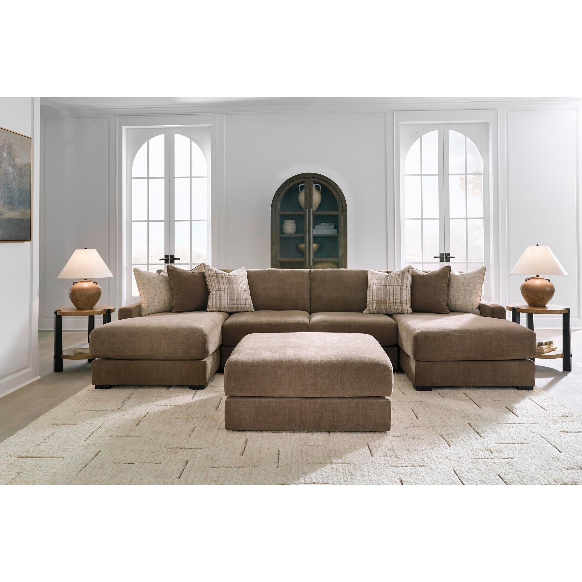 Benchcraft Camellia - Court Fabric Ottoman 6820711 - American Furniture of Slidell