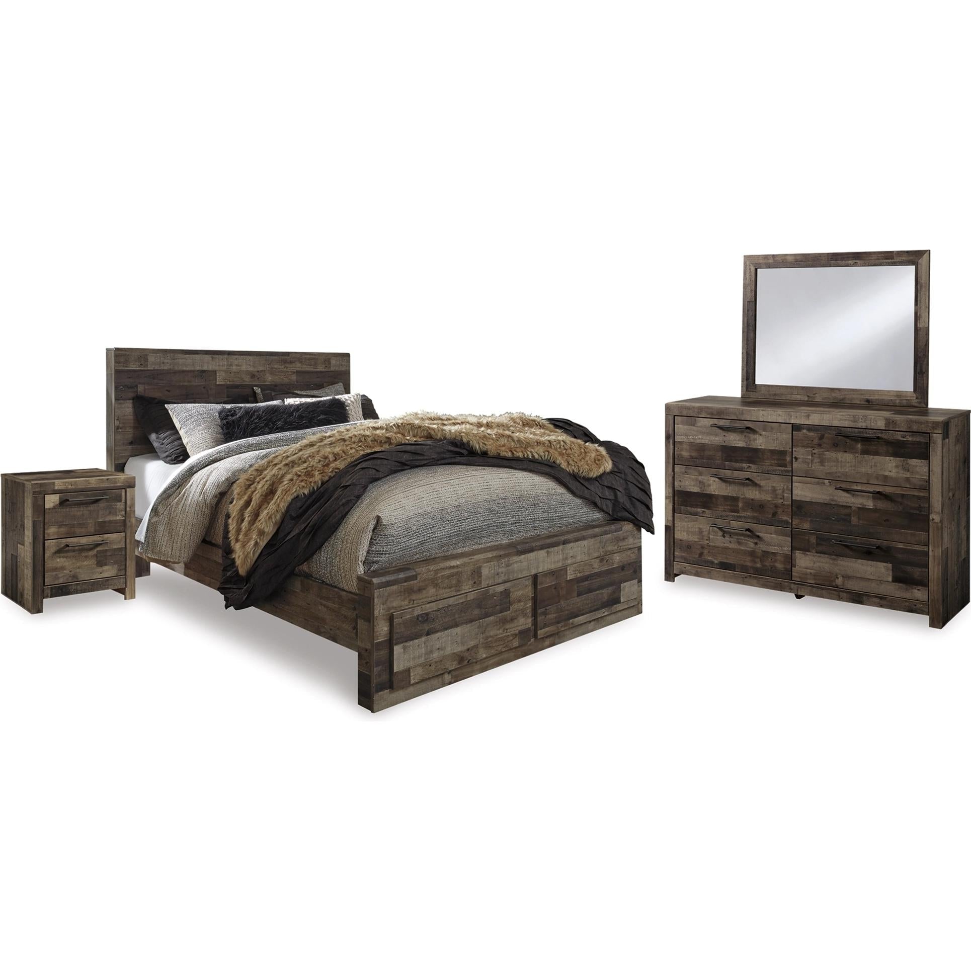 Benchcraft Derekson B200B49 7 pc Queen Panel Bedroom Set - American Furniture of Slidell