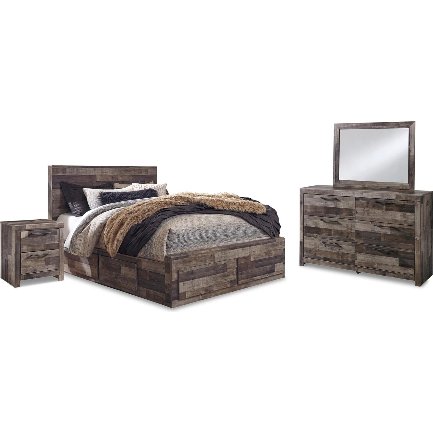 Benchcraft Derekson B200B61 7 pc Queen Panel Bedroom Set - American Furniture of Slidell