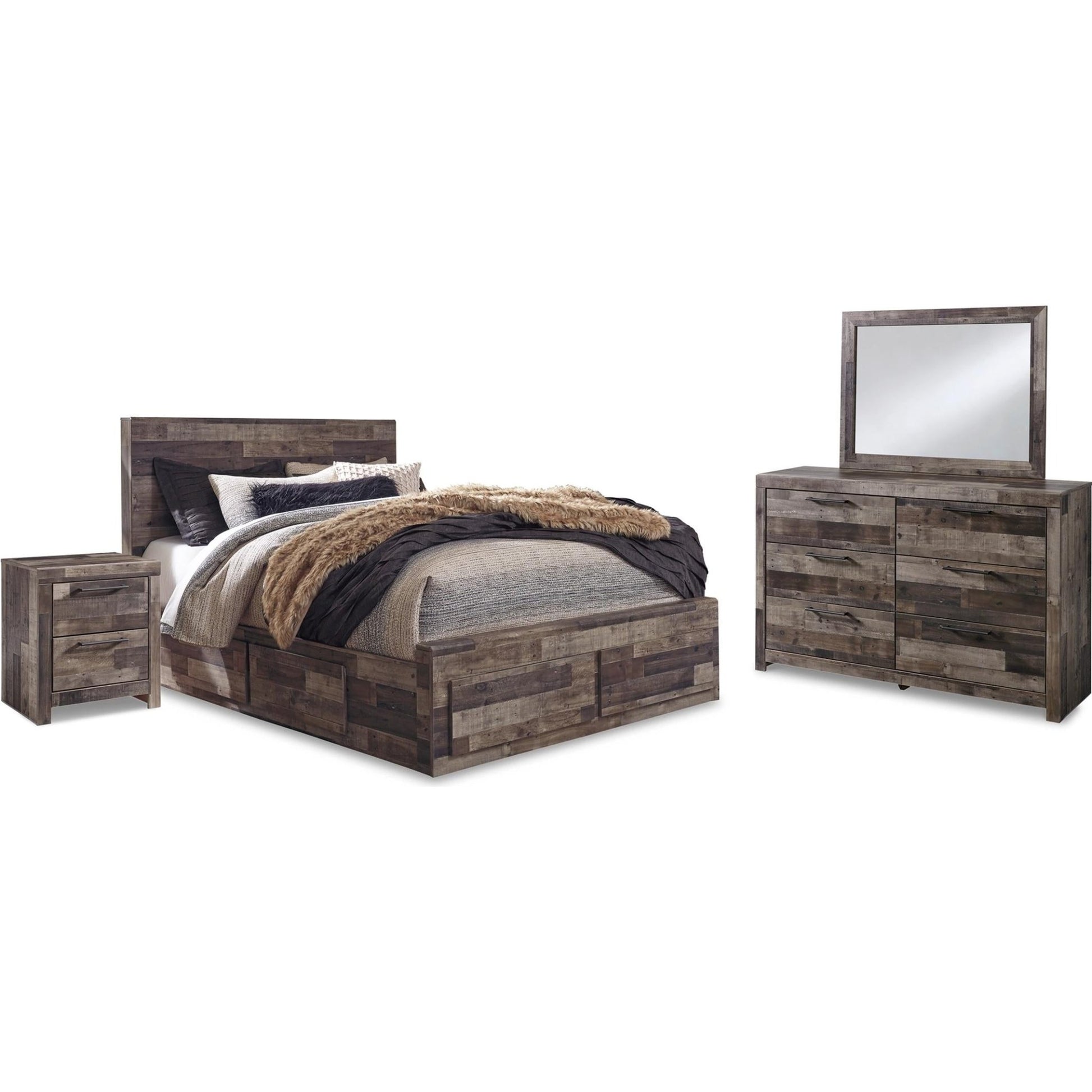 Benchcraft Derekson B200B61 7 pc Queen Panel Bedroom Set - American Furniture of Slidell
