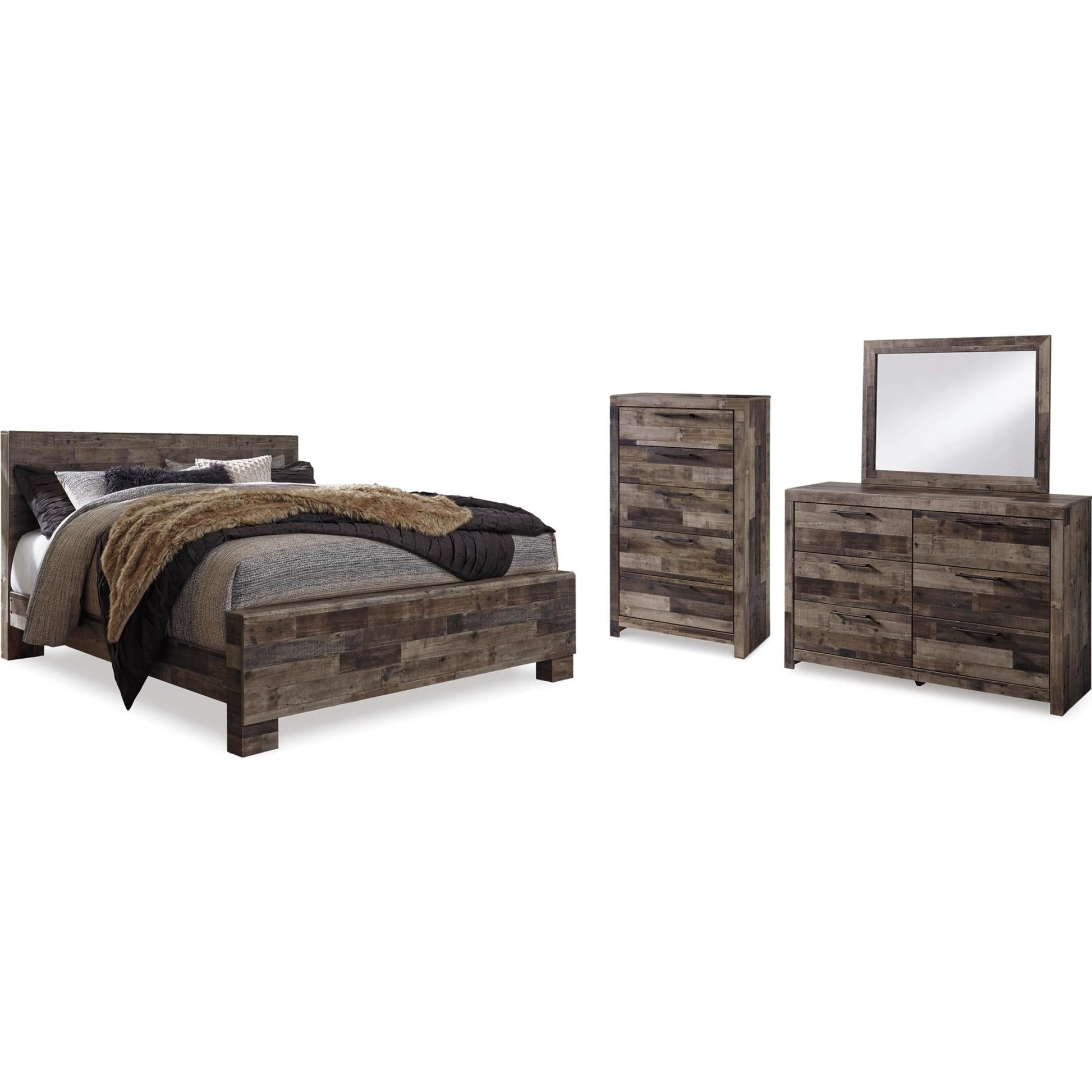 Benchcraft Derekson B200B63 6 pc King Panel Bedroom Set - American Furniture of Slidell