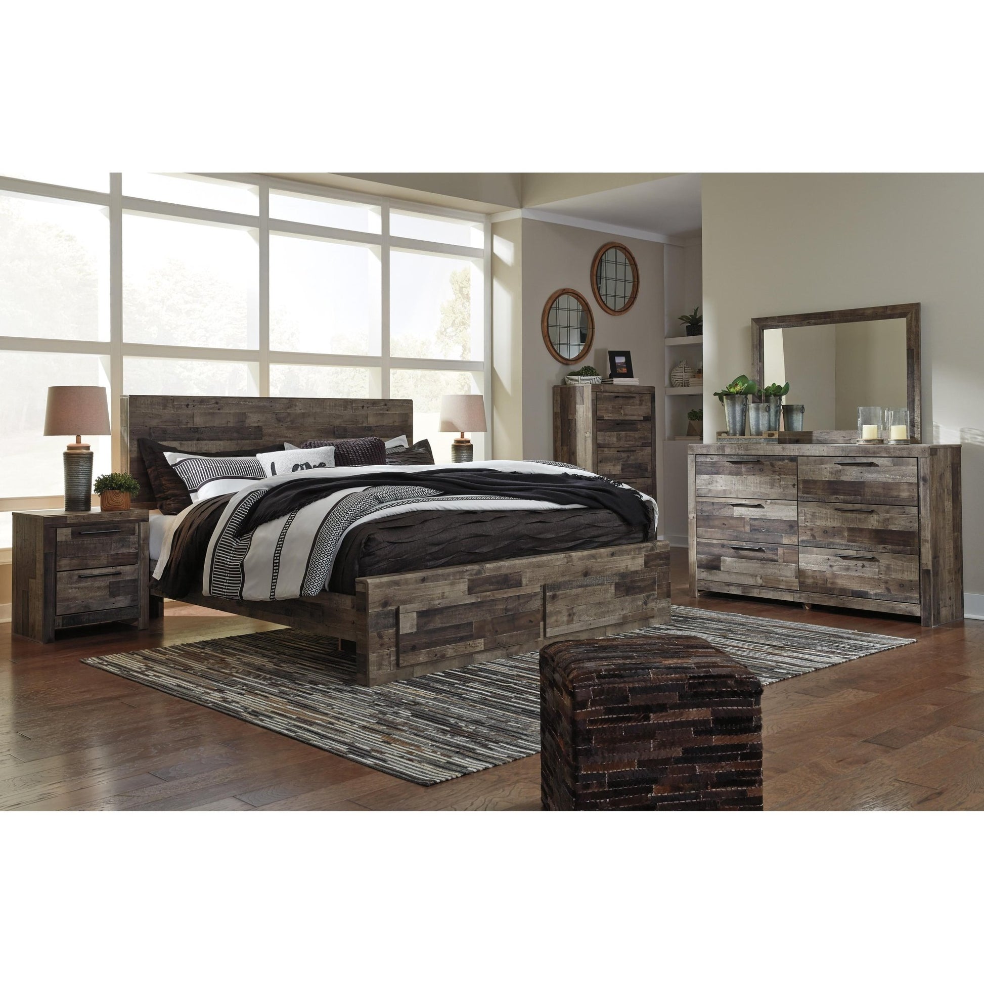 Benchcraft Derekson B200B74 7 pc King Panel Bedroom Set - American Furniture of Slidell