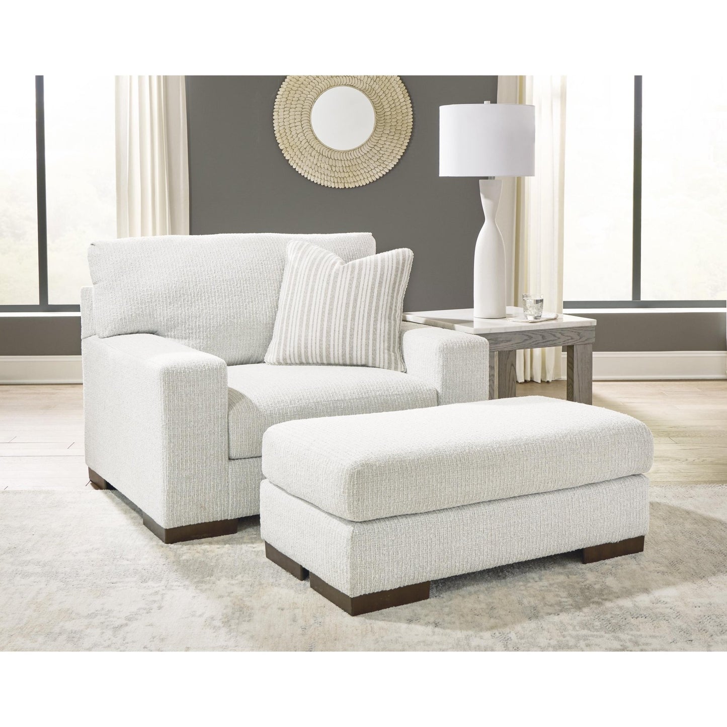Benchcraft Hartside Fabric Ottoman 8010414 - American Furniture of Slidell