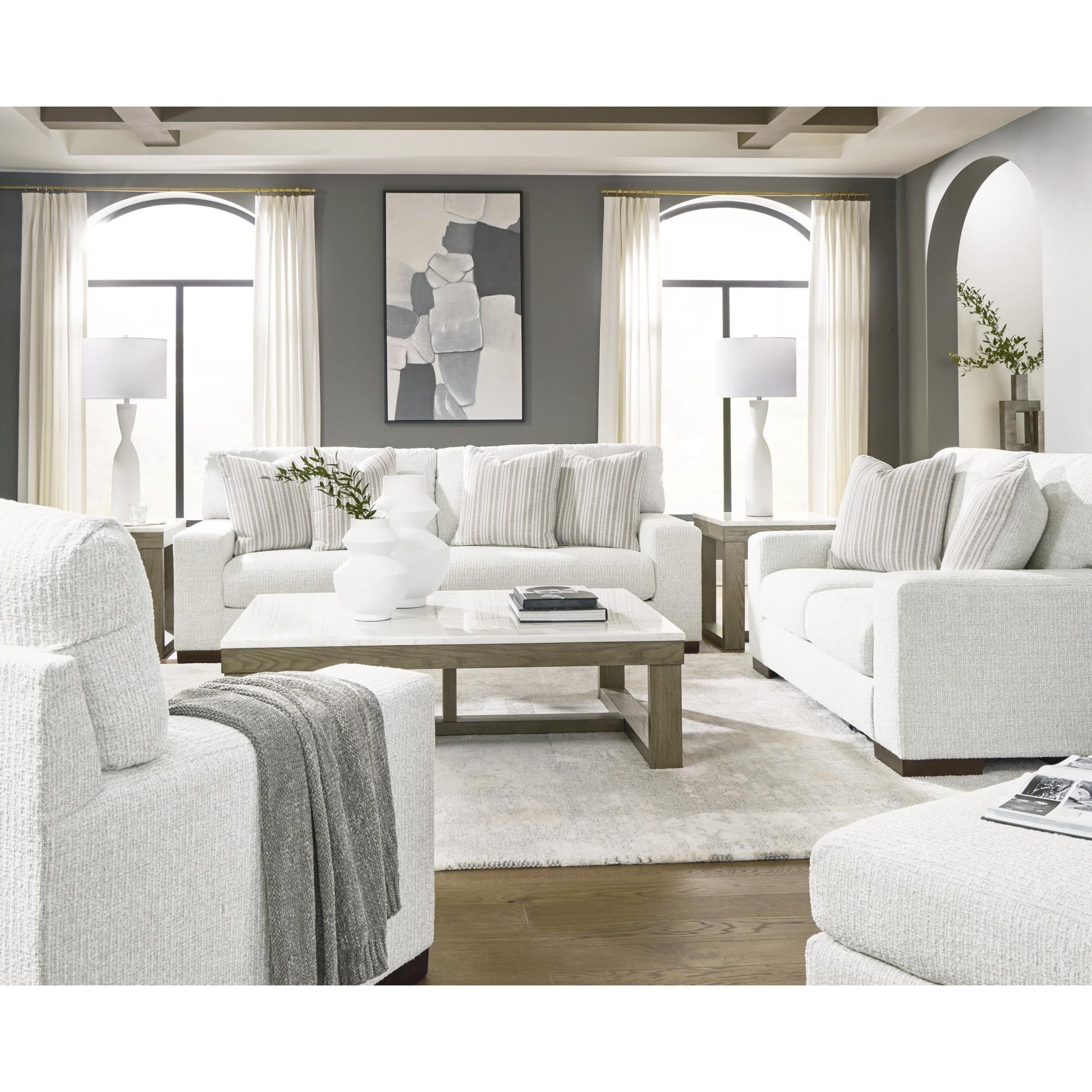 Benchcraft Hartside Stationary Fabric Sofa 8010438 - American Furniture of Slidell