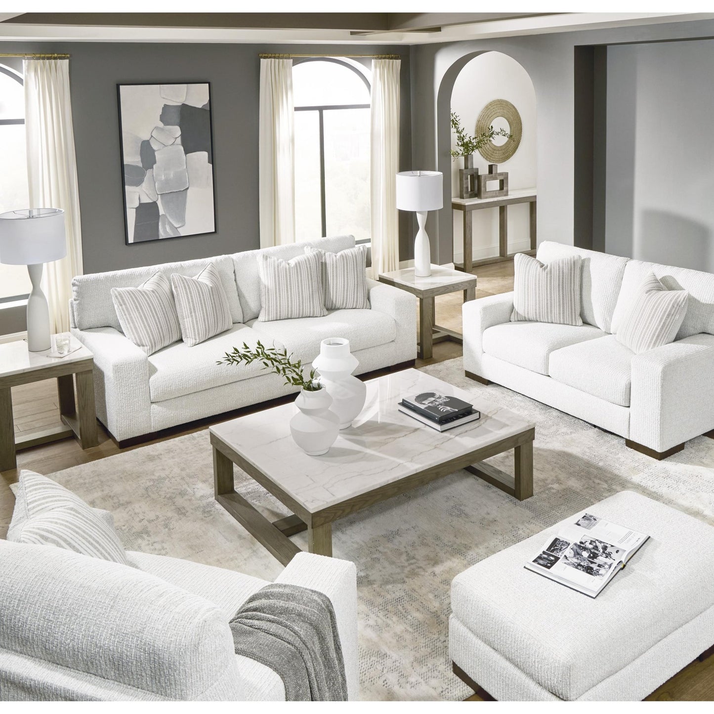Benchcraft Hartside Stationary Fabric Sofa 8010438 - American Furniture of Slidell