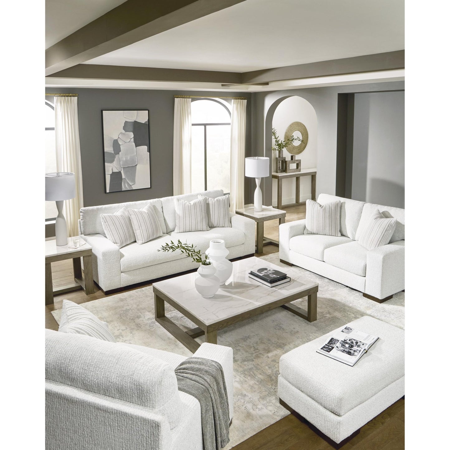 Benchcraft Hartside Stationary Fabric Sofa 8010438 - American Furniture of Slidell