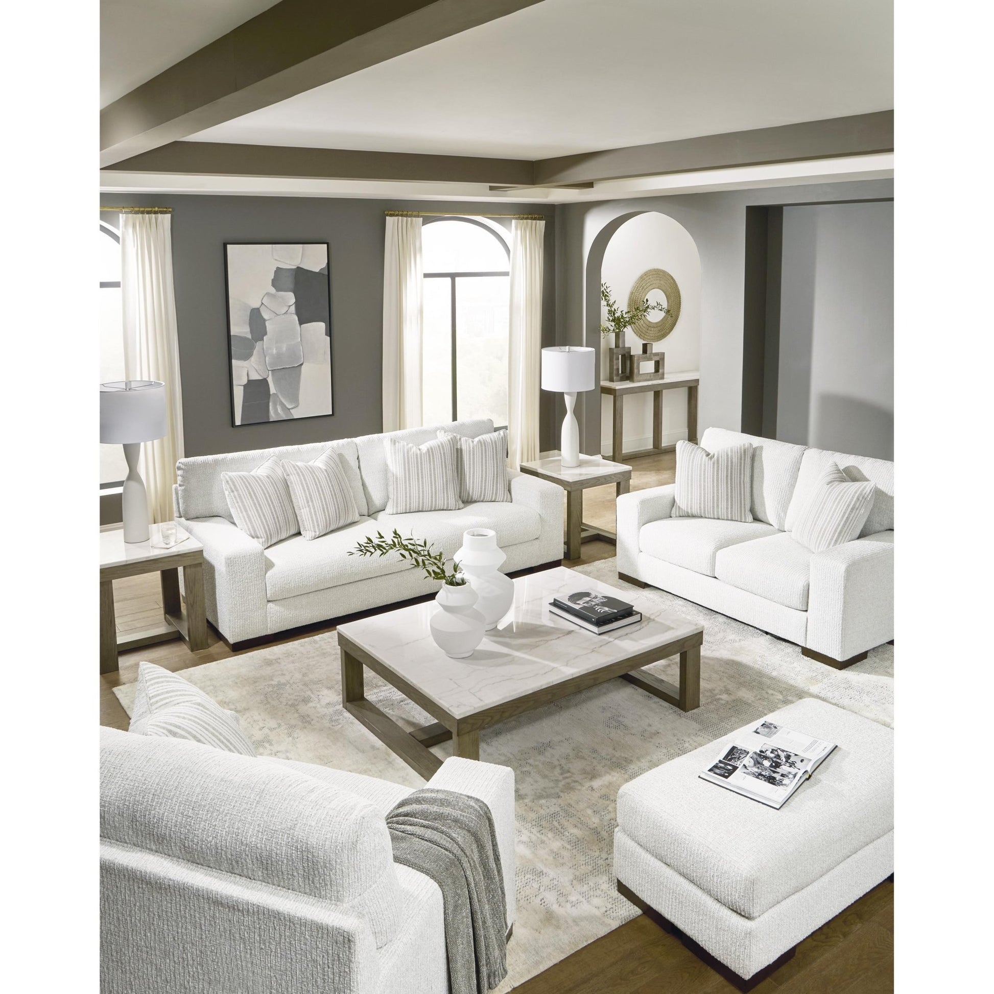 Benchcraft Hartside Stationary Fabric Sofa 8010438 - American Furniture of Slidell