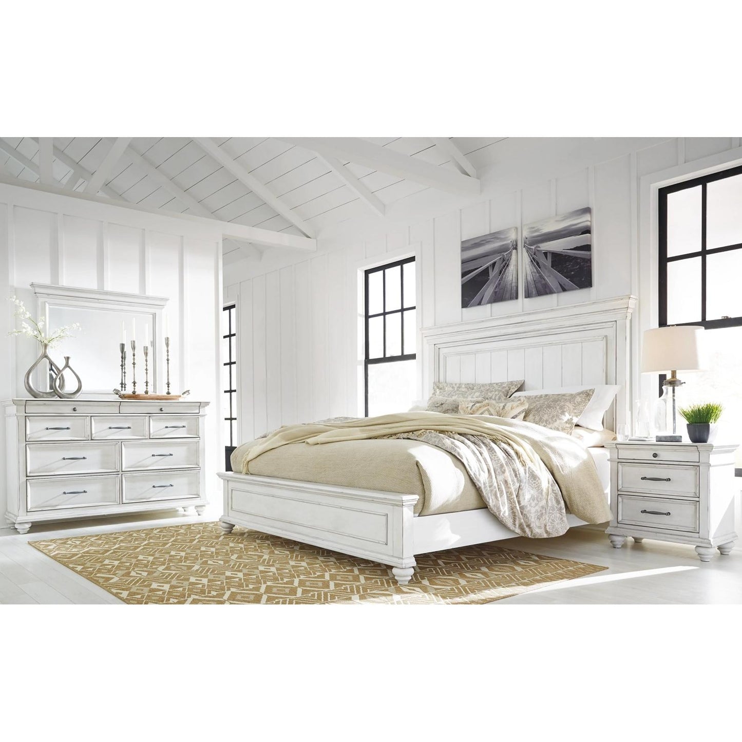 Benchcraft Kanwyn B777B20 7 pc King Panel Bedroom Set - American Furniture of Slidell