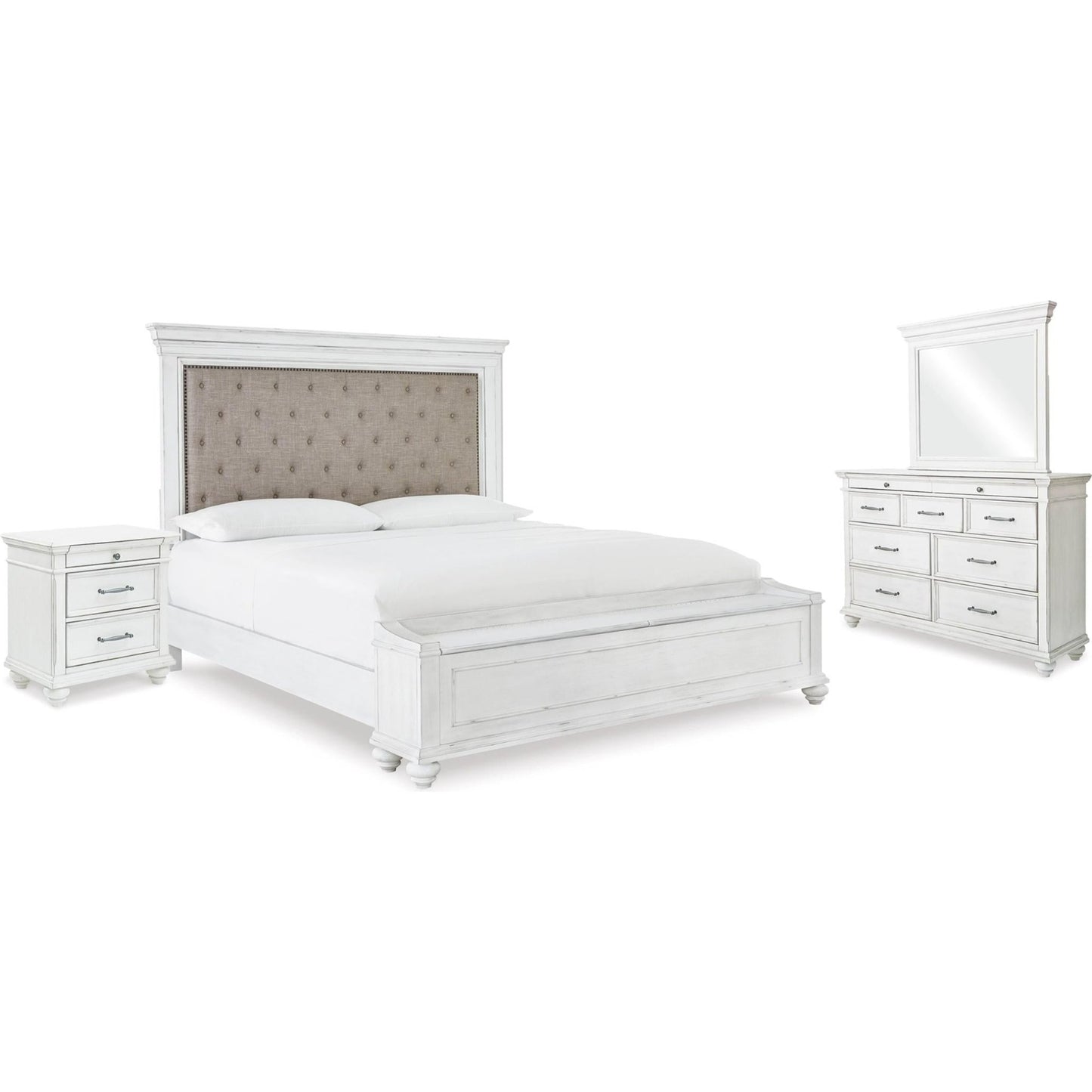 Benchcraft Kanwyn B777B29 8 pc King Panel Bedroom Set - American Furniture of Slidell