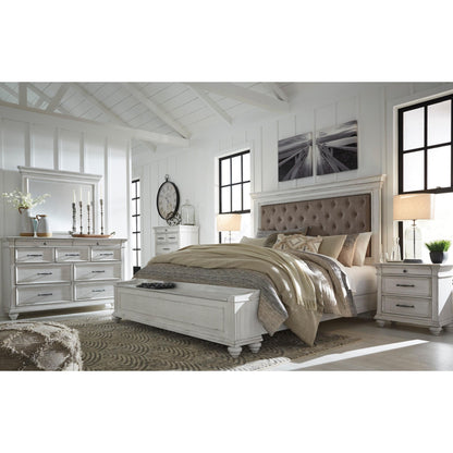 Benchcraft Kanwyn California King Upholstered Panel Bed with Storage B777 - 158/B777 - 56S/B777 - 94 - American Furniture of Slidell