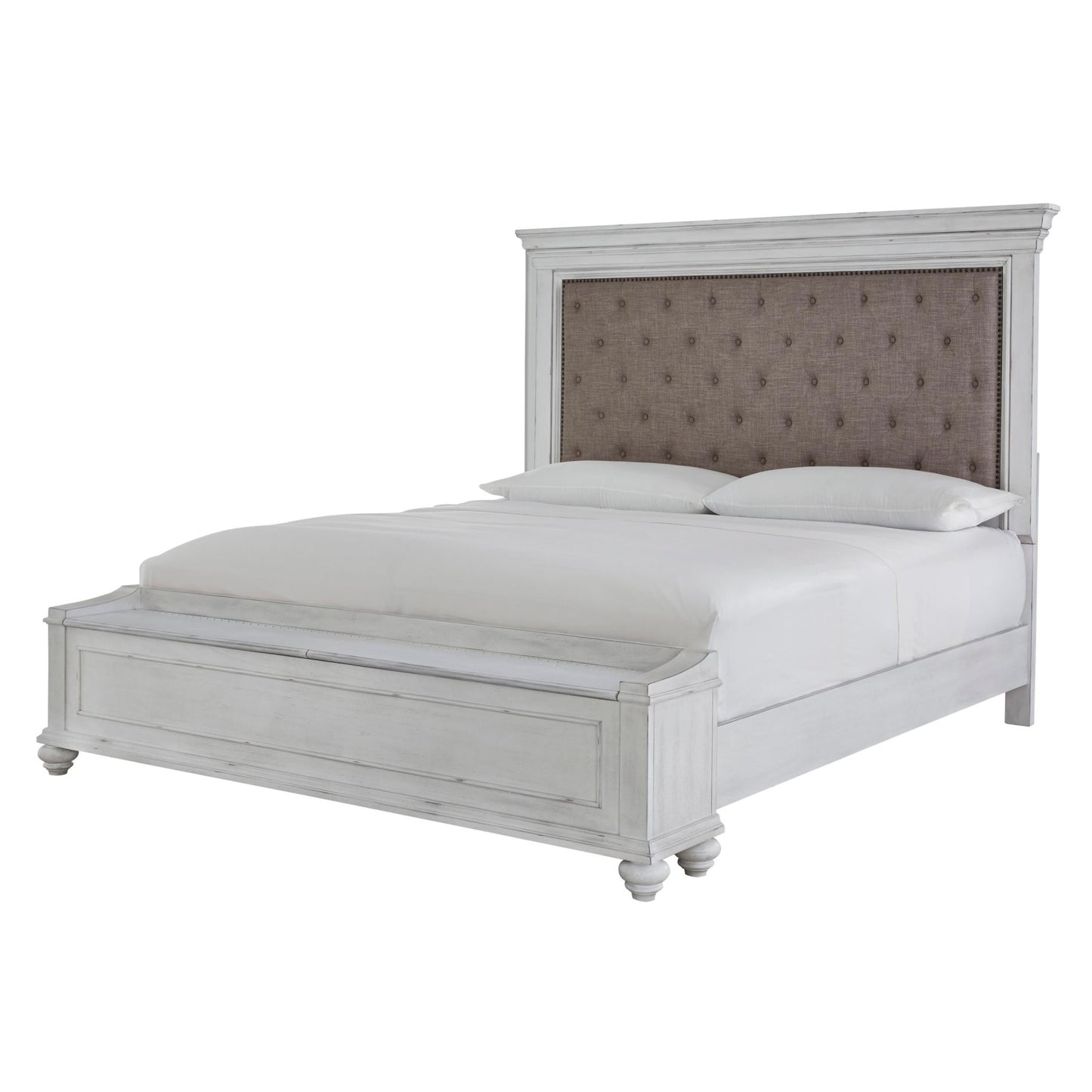 Benchcraft Kanwyn California King Upholstered Panel Bed with Storage B777 - 158/B777 - 56S/B777 - 94 - American Furniture of Slidell