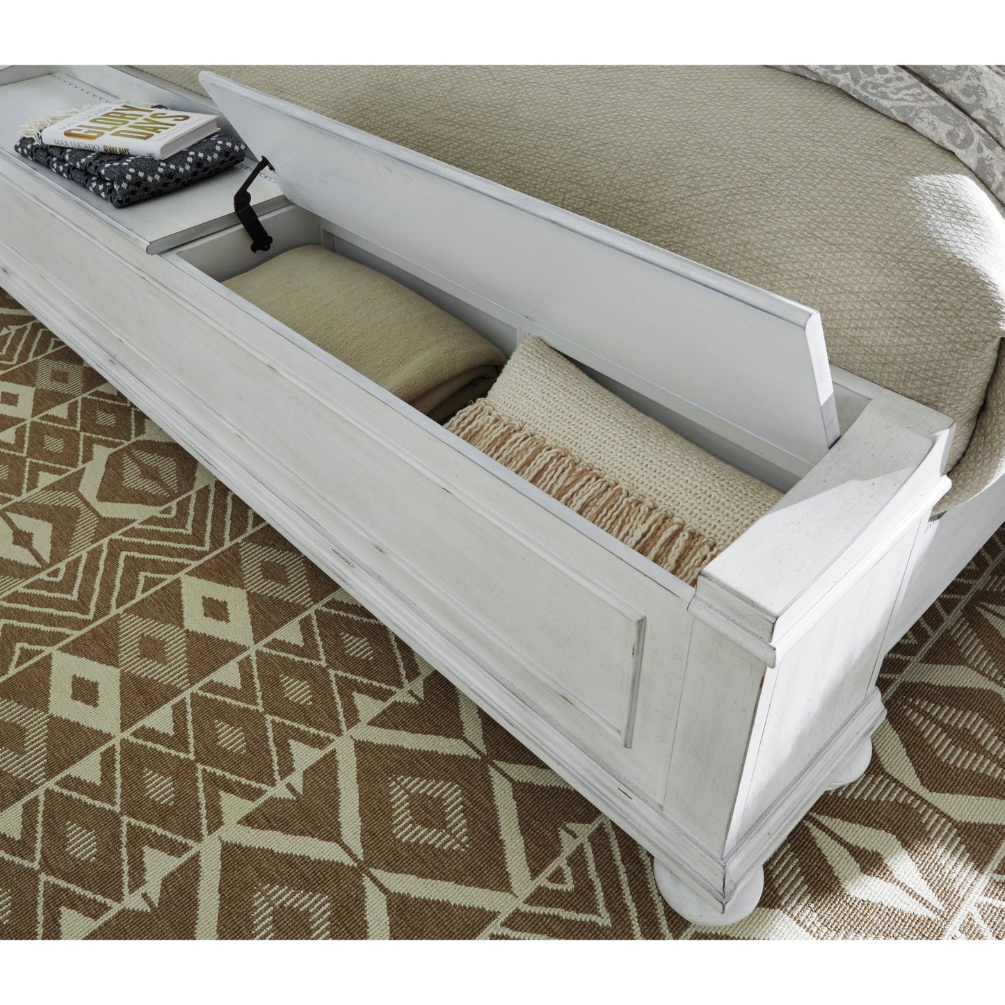Benchcraft Kanwyn California King Upholstered Panel Bed with Storage B777 - 158/B777 - 56S/B777 - 94 - American Furniture of Slidell
