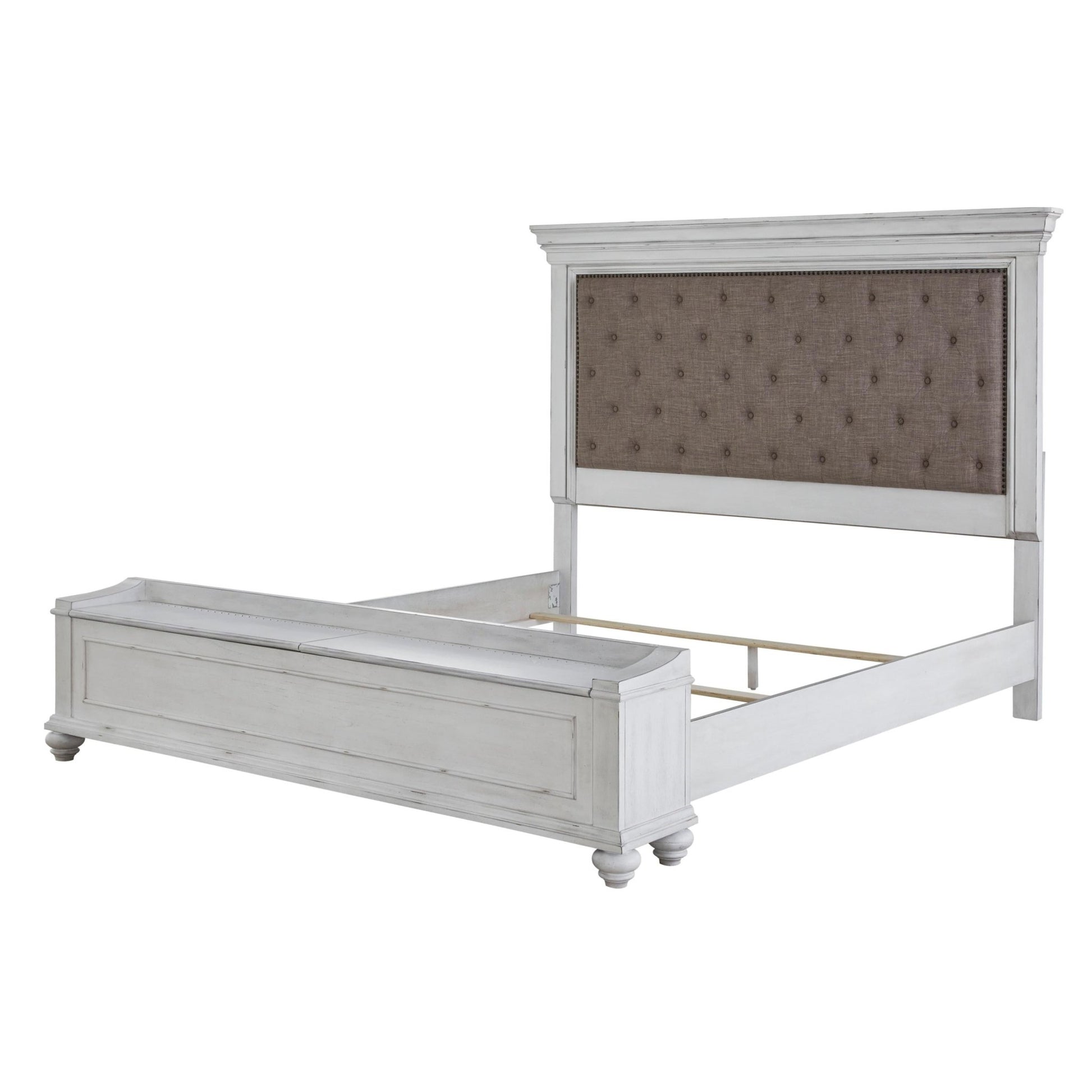 Benchcraft Kanwyn California King Upholstered Panel Bed with Storage B777 - 158/B777 - 56S/B777 - 94 - American Furniture of Slidell