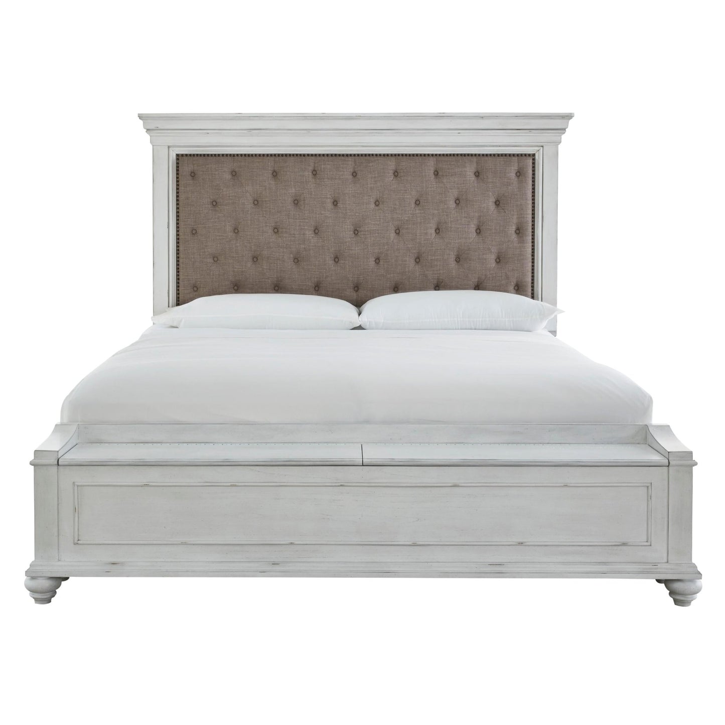 Benchcraft Kanwyn California King Upholstered Panel Bed with Storage B777 - 158/B777 - 56S/B777 - 94 - American Furniture of Slidell