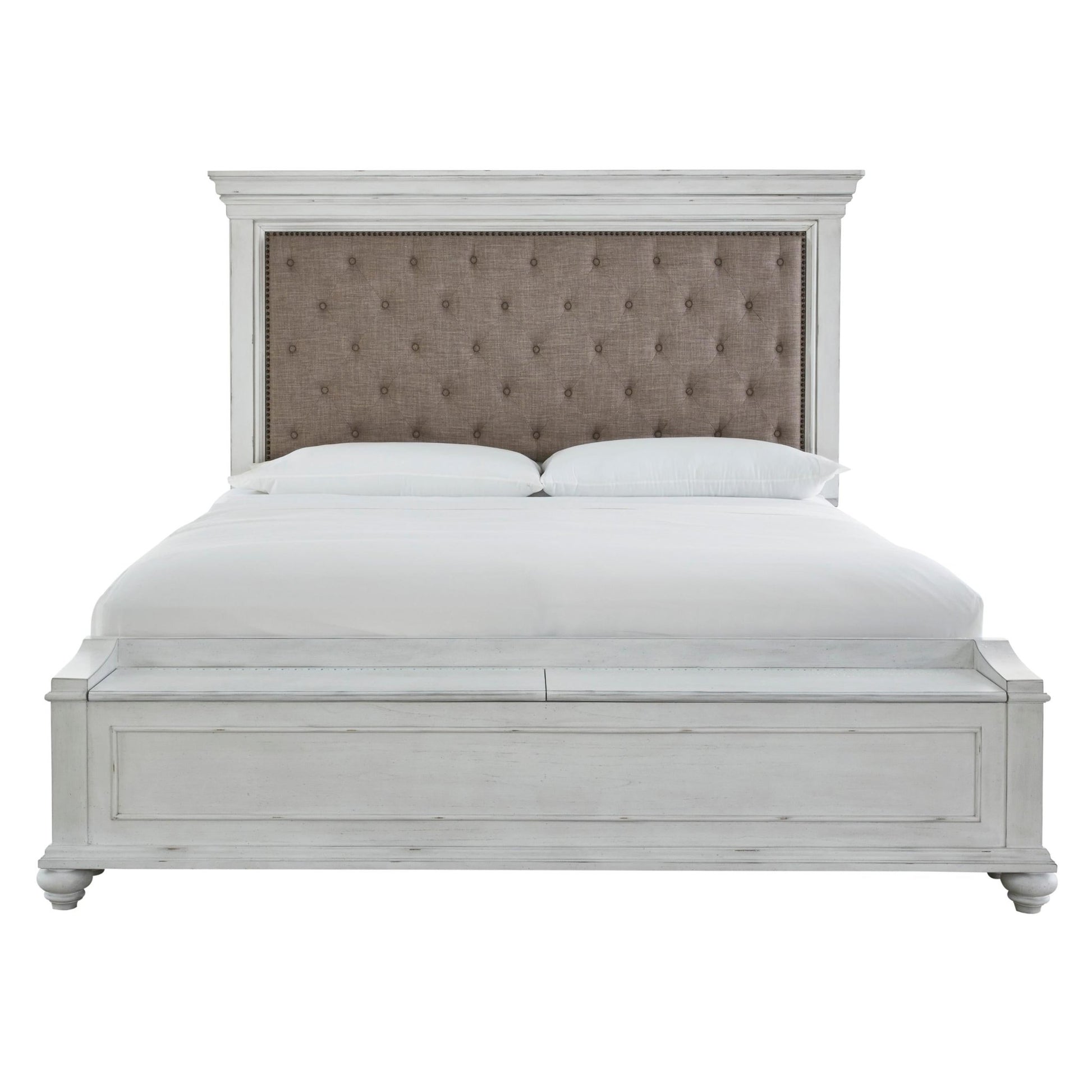 Benchcraft Kanwyn California King Upholstered Panel Bed with Storage B777 - 158/B777 - 56S/B777 - 94 - American Furniture of Slidell