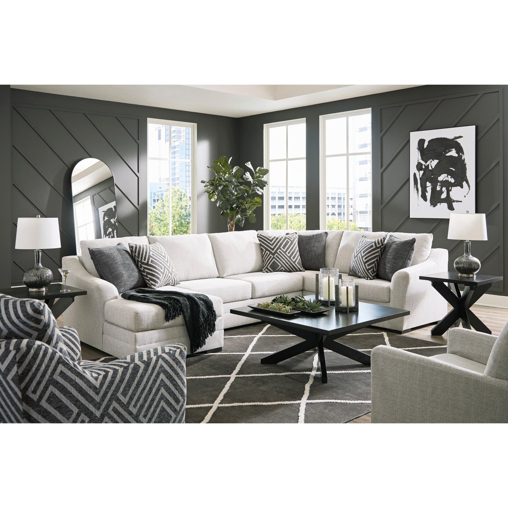 Benchcraft Koralynn 54102S1 3 pc Sectional with Chaise - American Furniture of Slidell