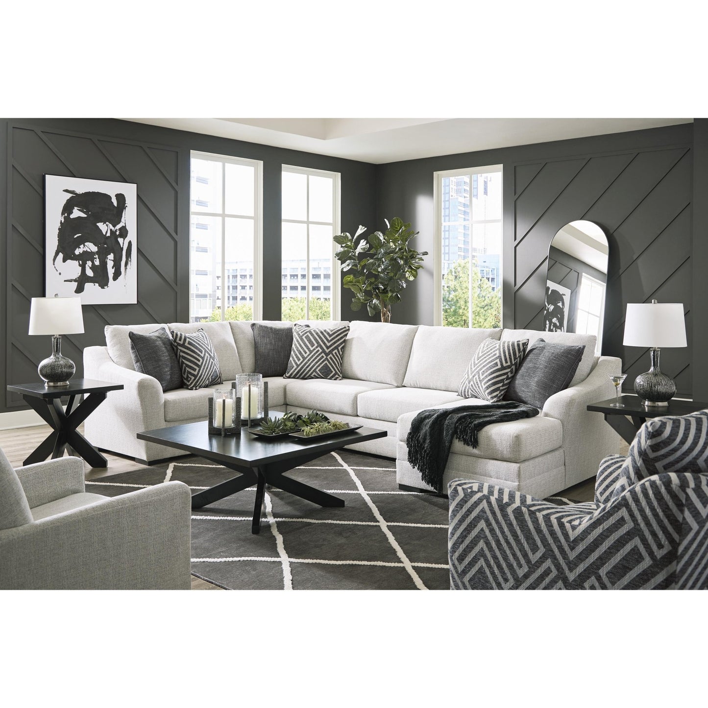 Benchcraft Koralynn 54102S2 3 pc Sectional with Chaise - American Furniture of Slidell