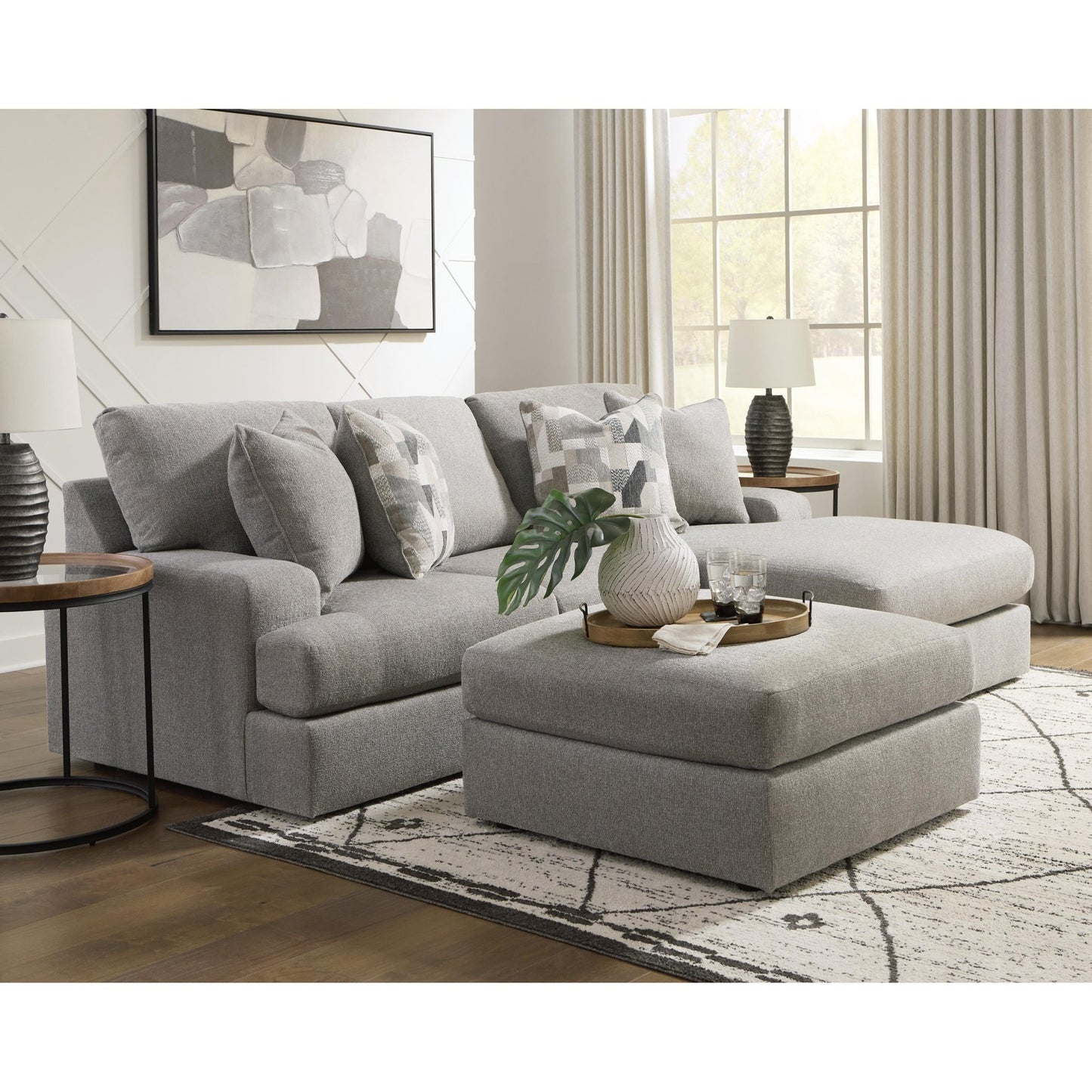 Benchcraft Lindon Fabric 2 pc Sectional 8470455/8470417 - American Furniture of Slidell