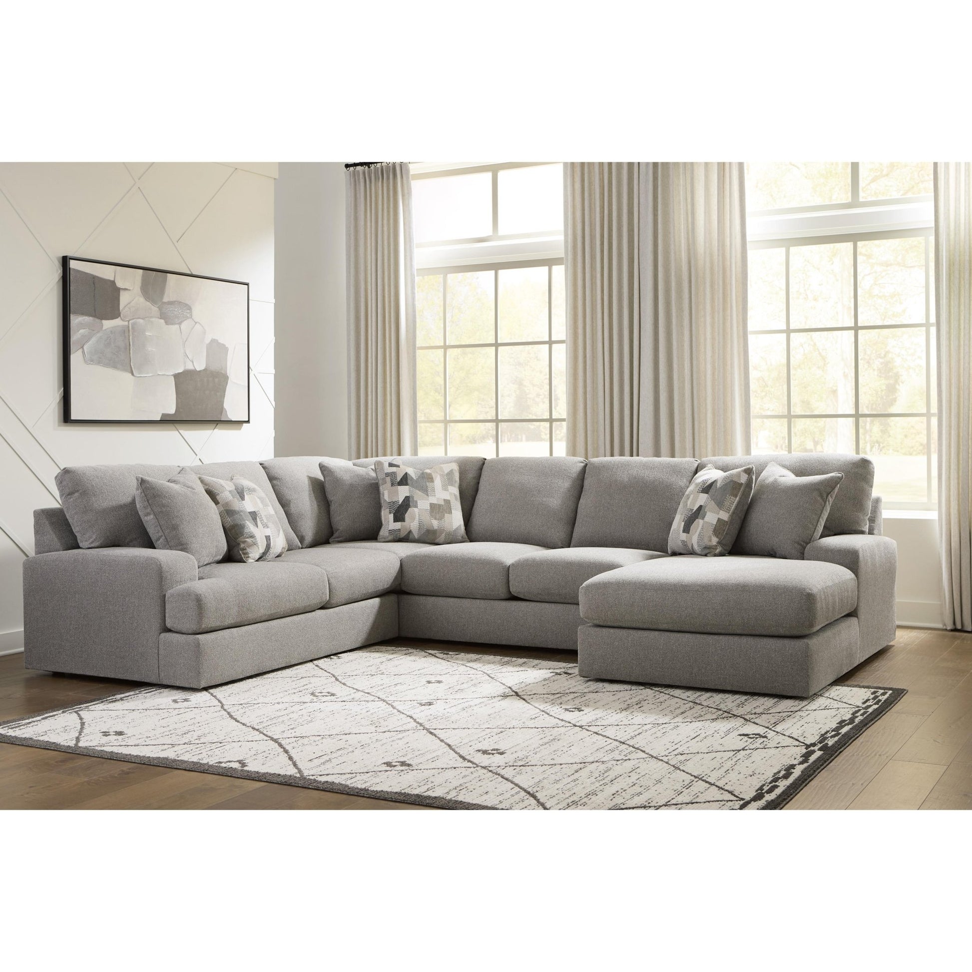 Benchcraft Lindon Fabric 3 pc Sectional 8470417/8470430/8470455 - American Furniture of Slidell