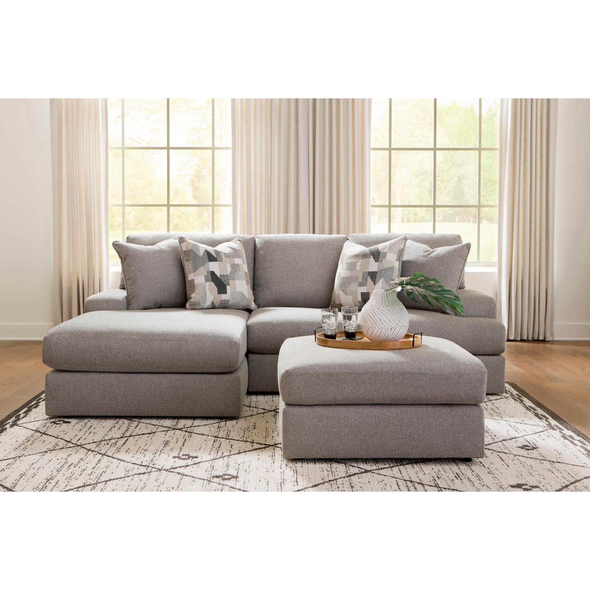 Benchcraft Lindon Fabric Ottoman 8470408 - American Furniture of Slidell