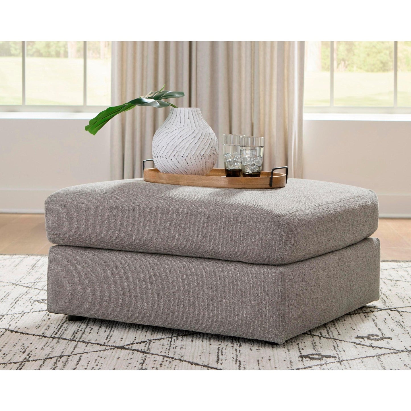 Benchcraft Lindon Fabric Ottoman 8470408 - American Furniture of Slidell