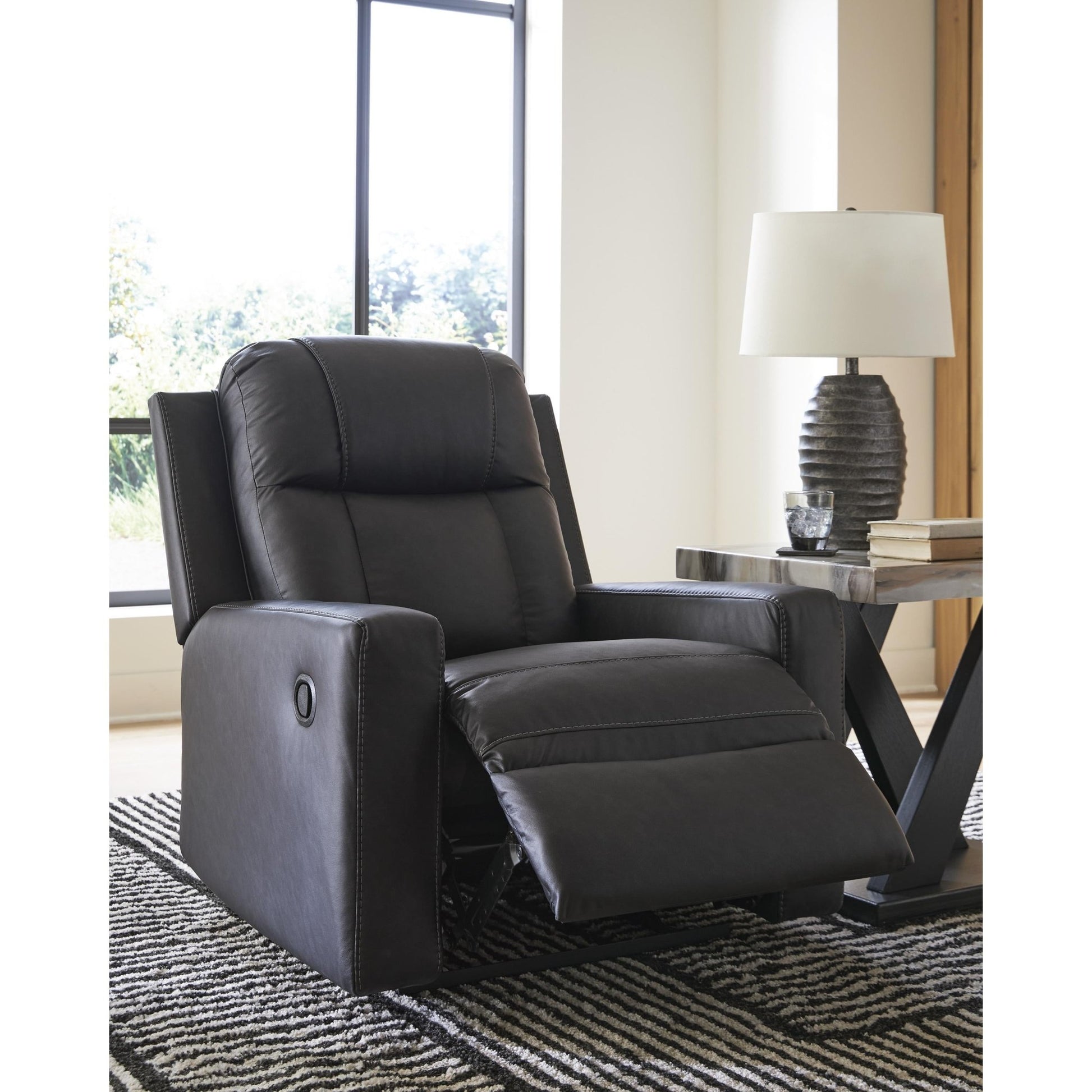 Benchcraft Mackmenville Leather Look Recliner with Wall Recline 7471329 - American Furniture of Slidell