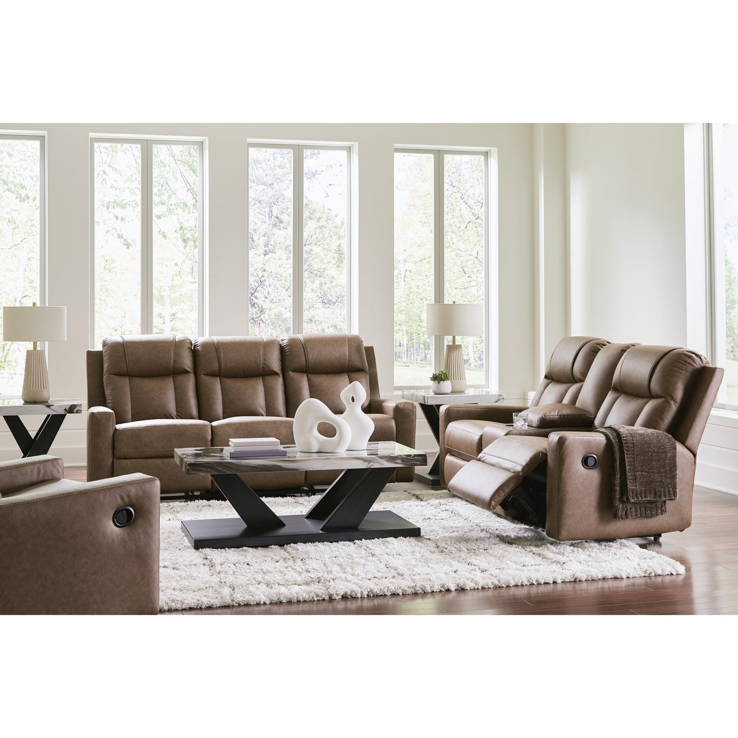 Benchcraft Mackmenville Leather Look Recliner with Wall Recline 7471429 - American Furniture of Slidell