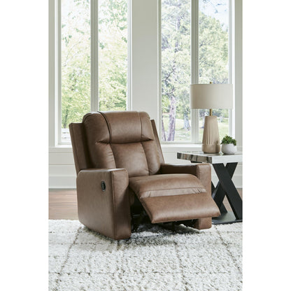 Benchcraft Mackmenville Leather Look Recliner with Wall Recline 7471429 - American Furniture of Slidell